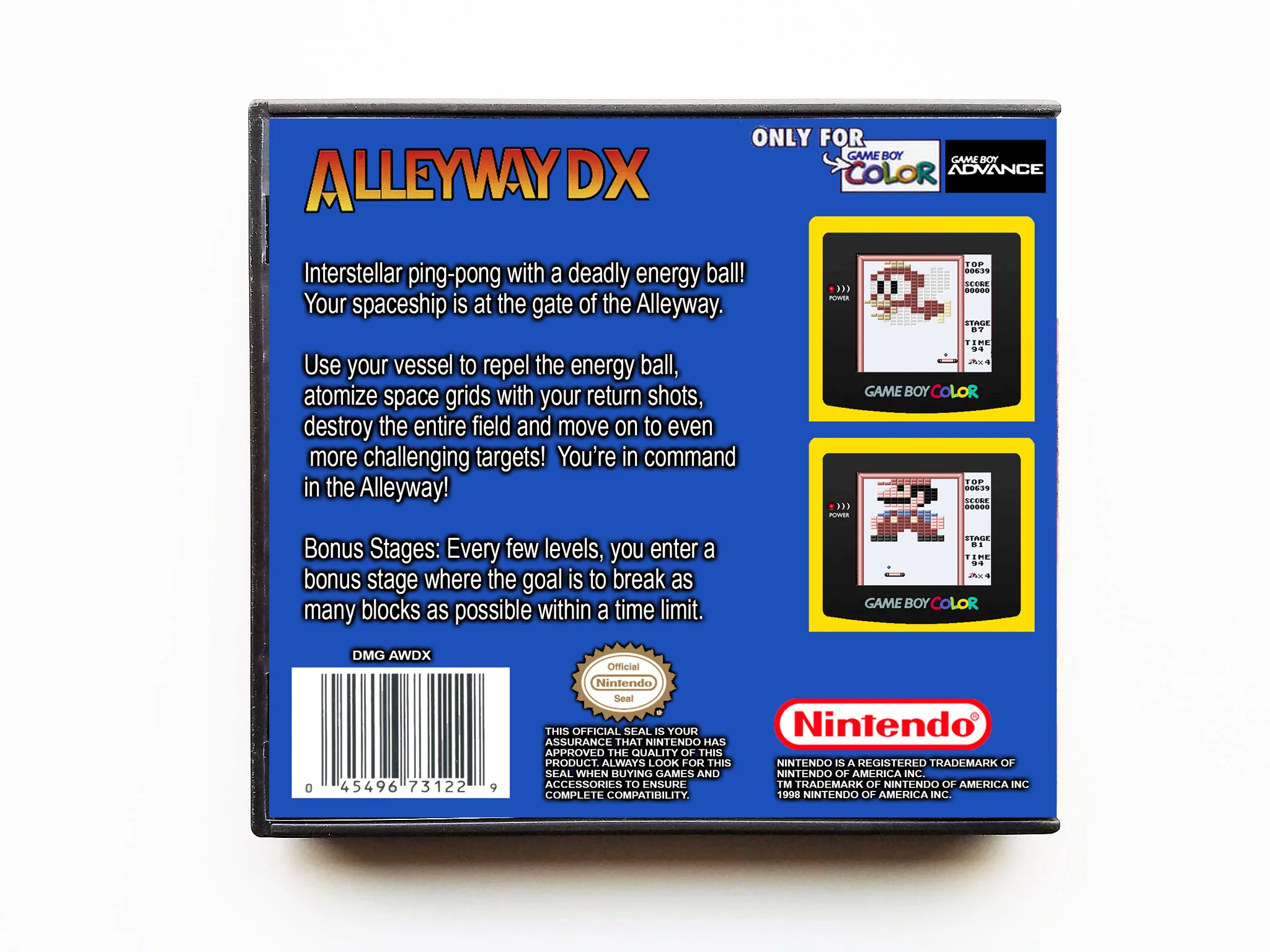 Alleyway DX "Full Color" (Gameboy Color GBC) - Image 2