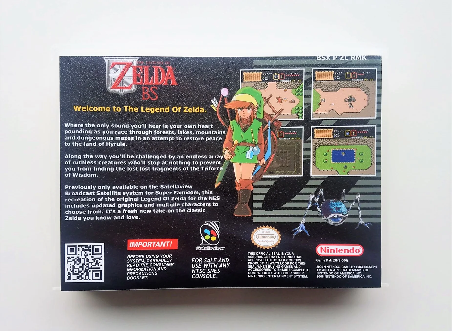 BS The Legend of Zelda Maps 1 and 2 - (Super Nintendo SNES) - Image 2