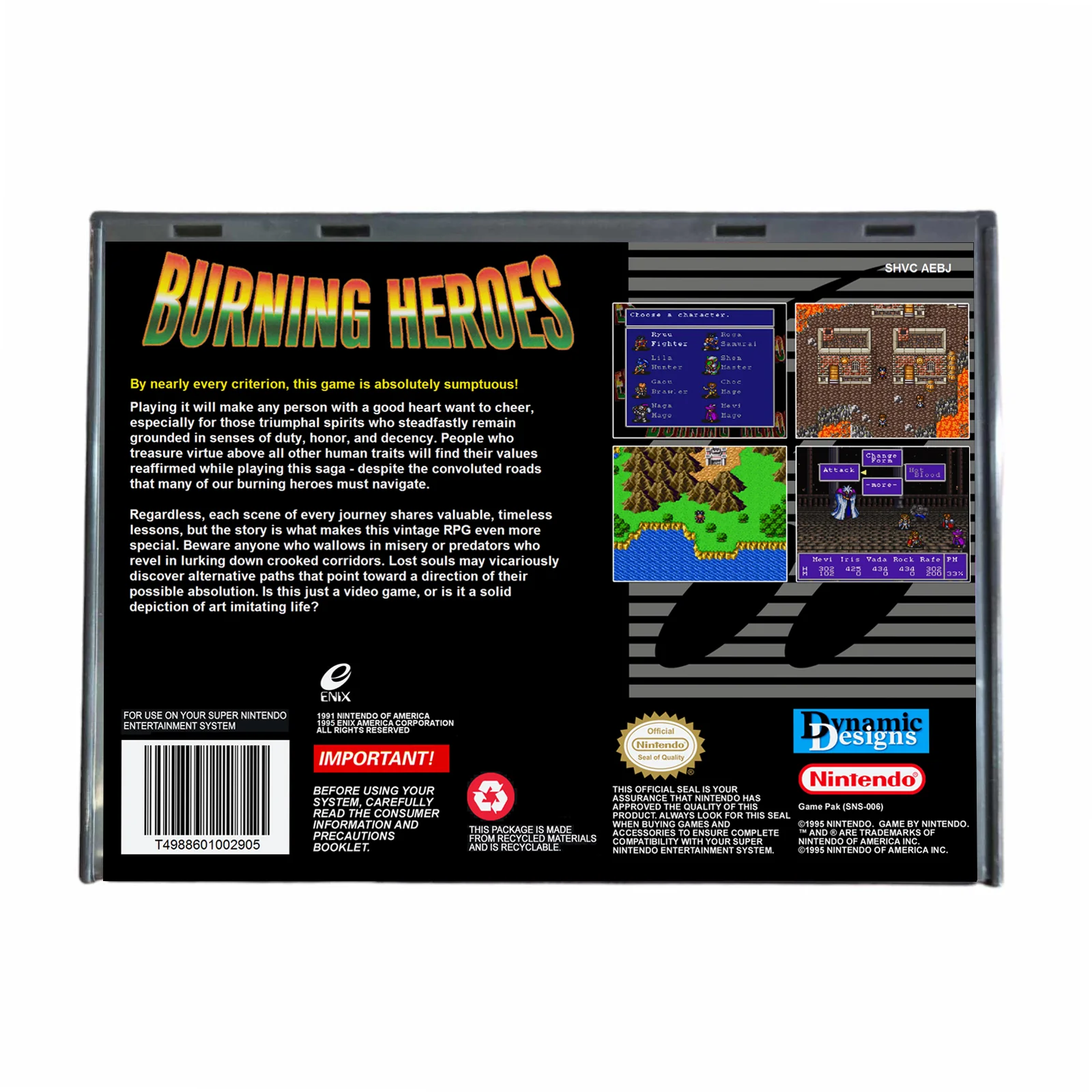 Burning Heroes RPG - (Super Nintendo SNES) - Image 2