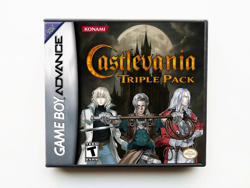 Castlevania Triple Pack: Aria of Sorrow Harmony of Dissonance Circle Moon - (Gameboy Advance GBA)