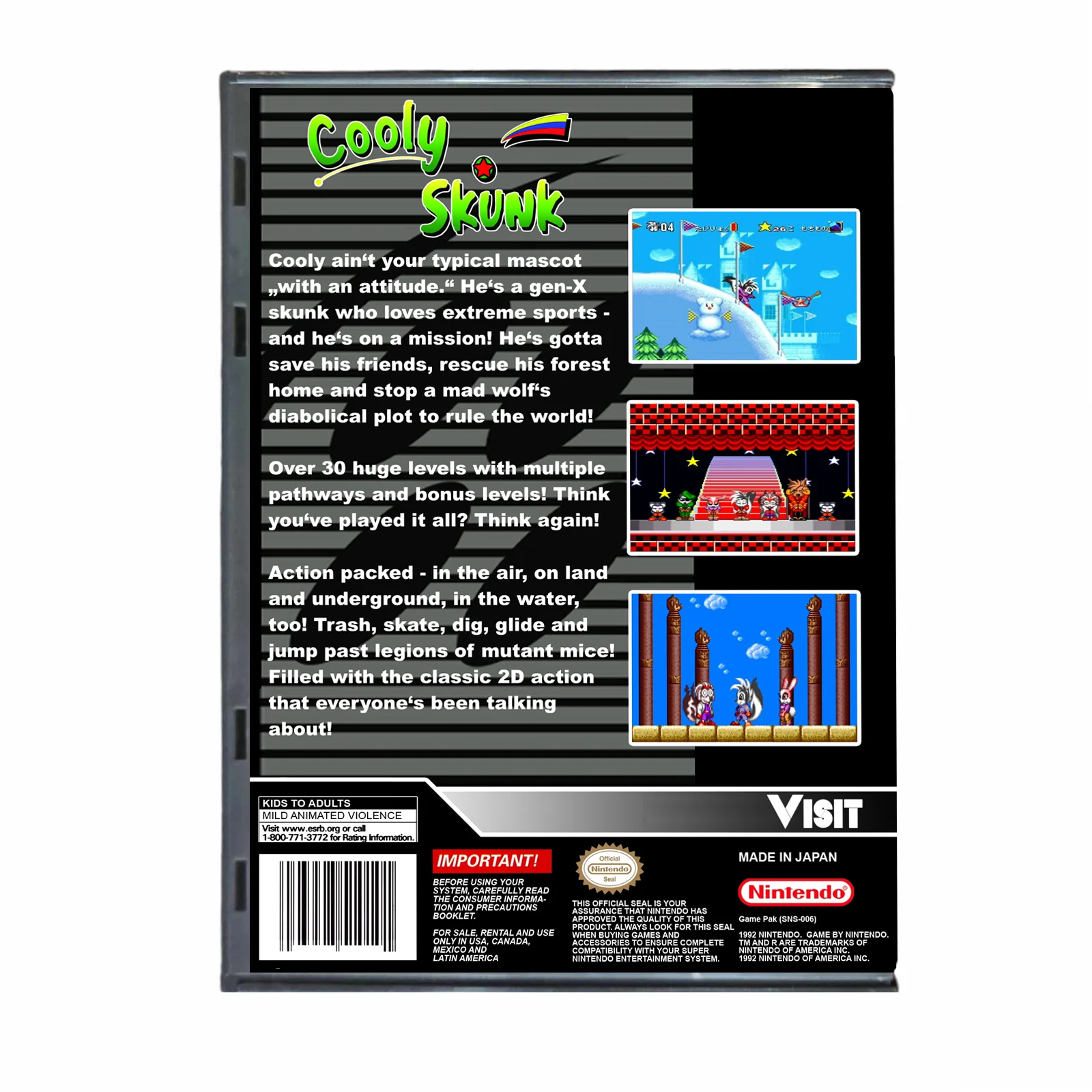 Cooly Skunk - (Super Nintendo SNES) - Image 2