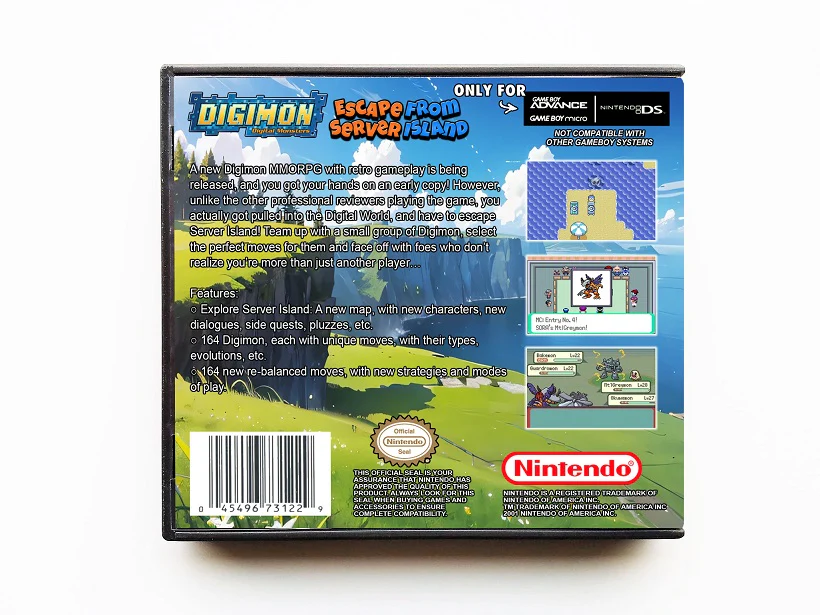 Digimon Escape From Server Island (Pokemon Hack) Gameboy Advance GBA - Image 2