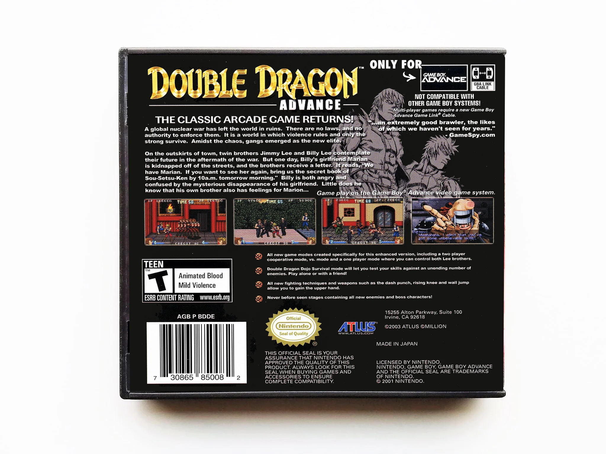 Double Dragon Advance (Gameboy Advance GBA) - Image 2