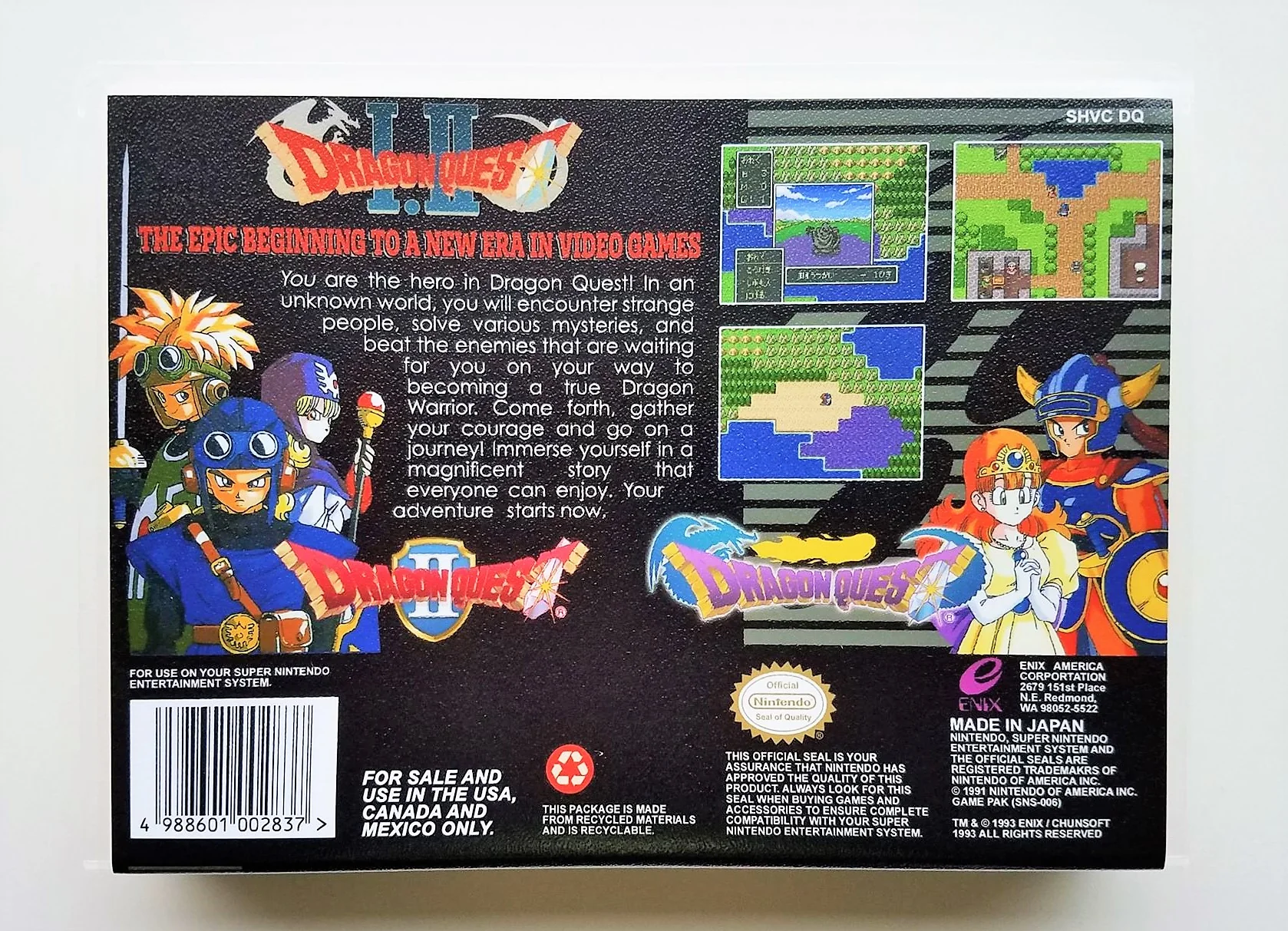 Dragon Quest I and II - (Super Nintendo SNES) - Image 2