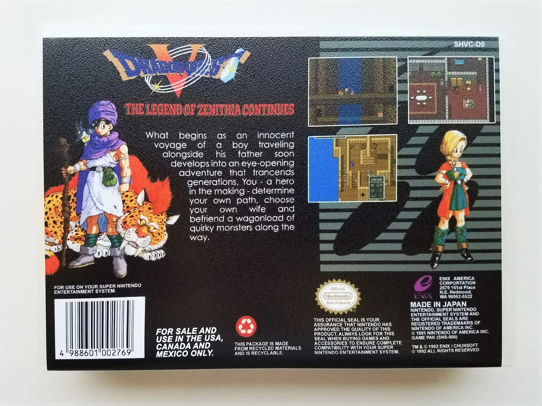 Dragon Quest V - (Super Nintendo SNES) - Image 3
