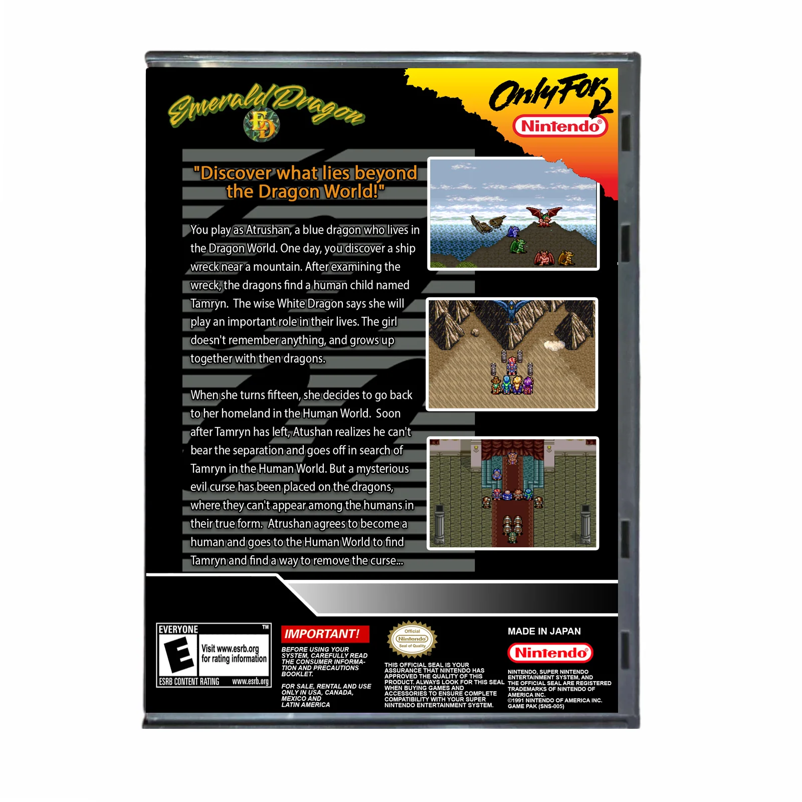 Emerald Dragon - (Super Nintendo SNES) - Image 2