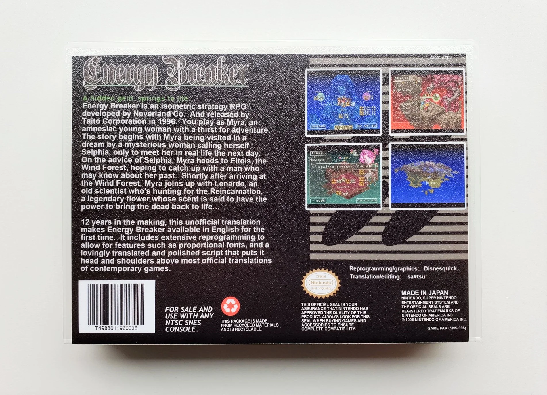 Energy Breaker - (Super Nintendo SNES) - Image 2