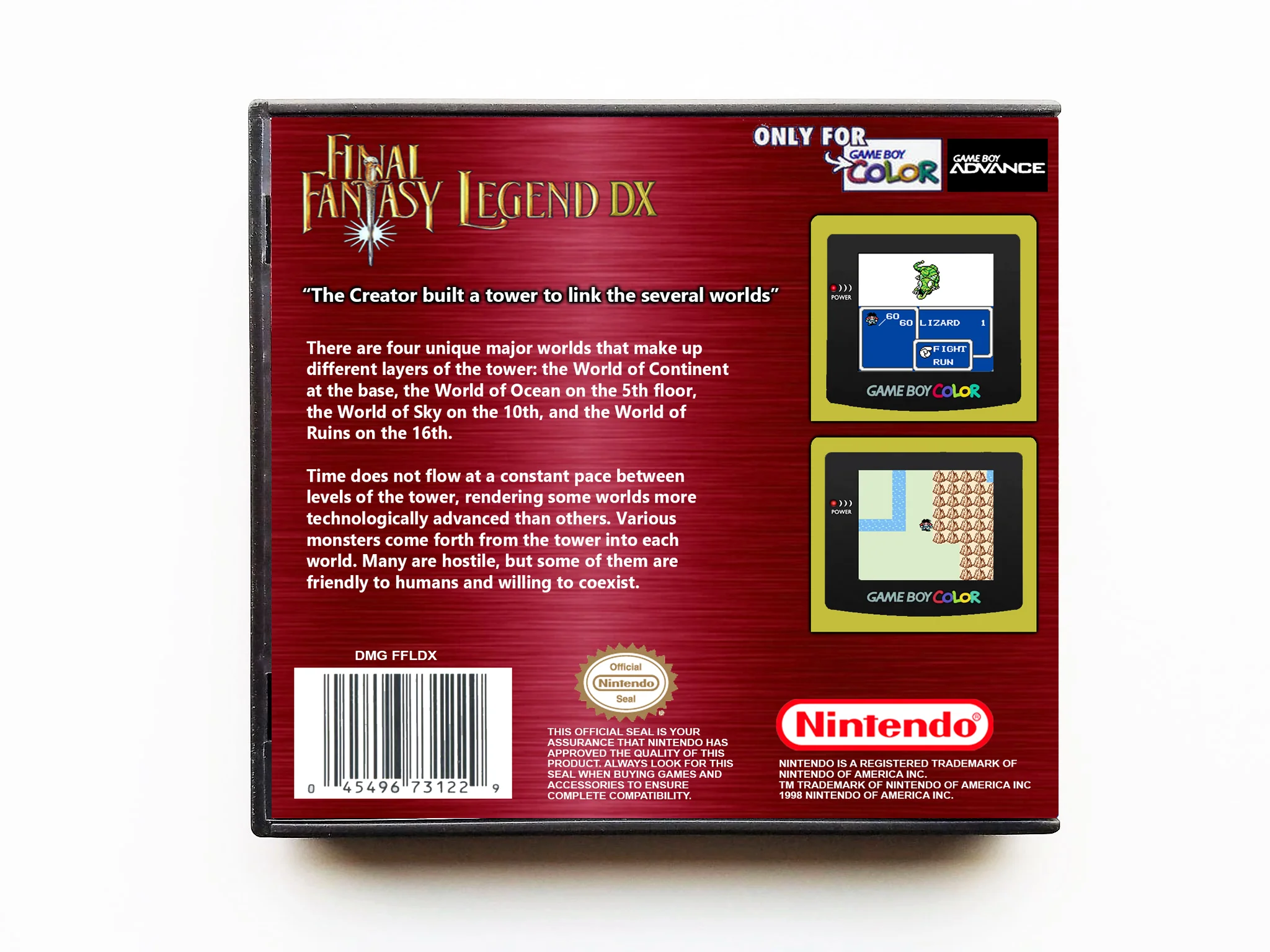 Final Fantasy Legend DX "Now In Color" (Gameboy Color GBC) - Image 2