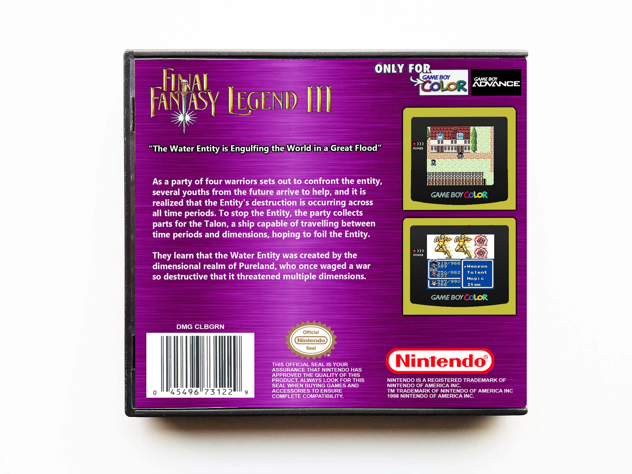 Final Fantasy Legend III DX "Now In Color" (Gameboy Color GBC) - Image 2
