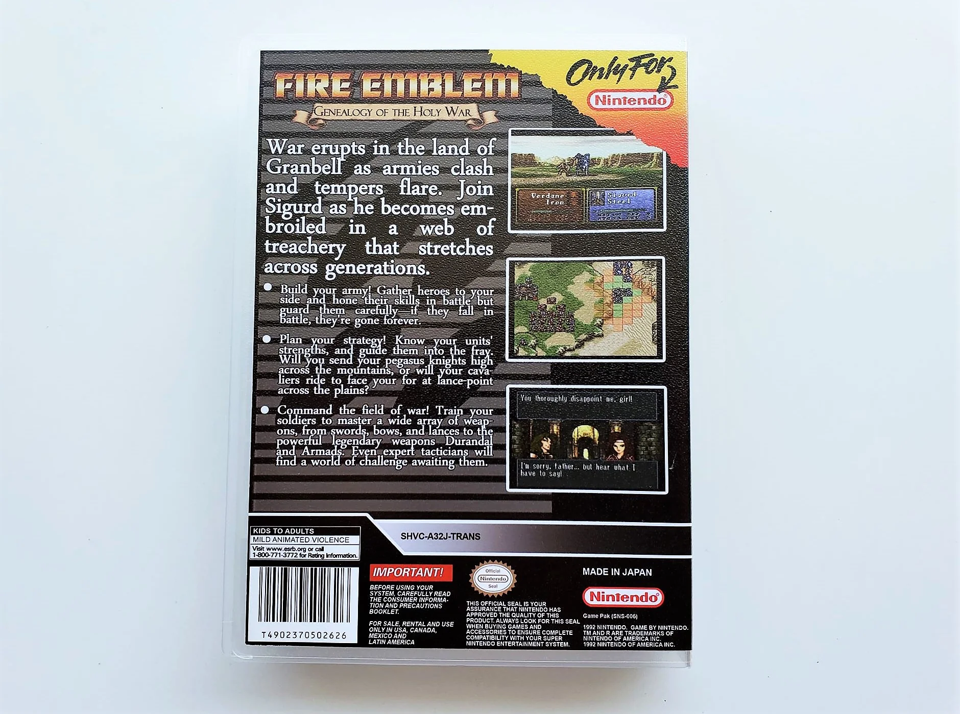 Fire Emblem - Genealogy of The Holy War - (Super Nintendo SNES) - Image 2