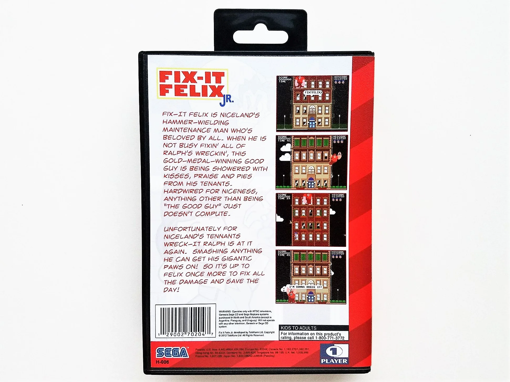 Fix It Felix Jr. Wreck it Ralph - (Sega Genesis) - Image 3