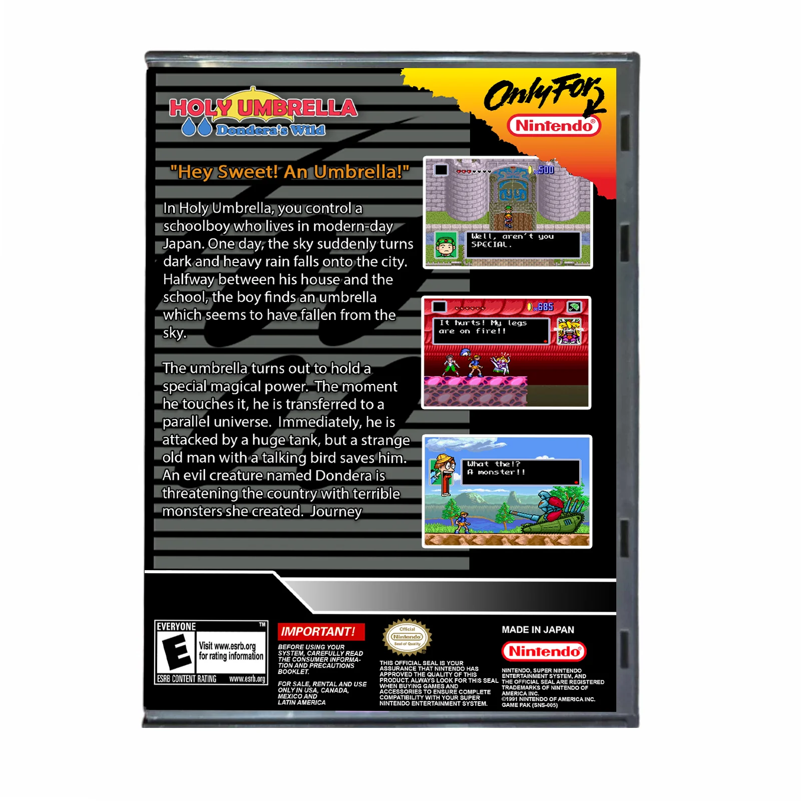 Holy Umbrella - Dondera's Wild - (Super Nintendo SNES) - Image 2