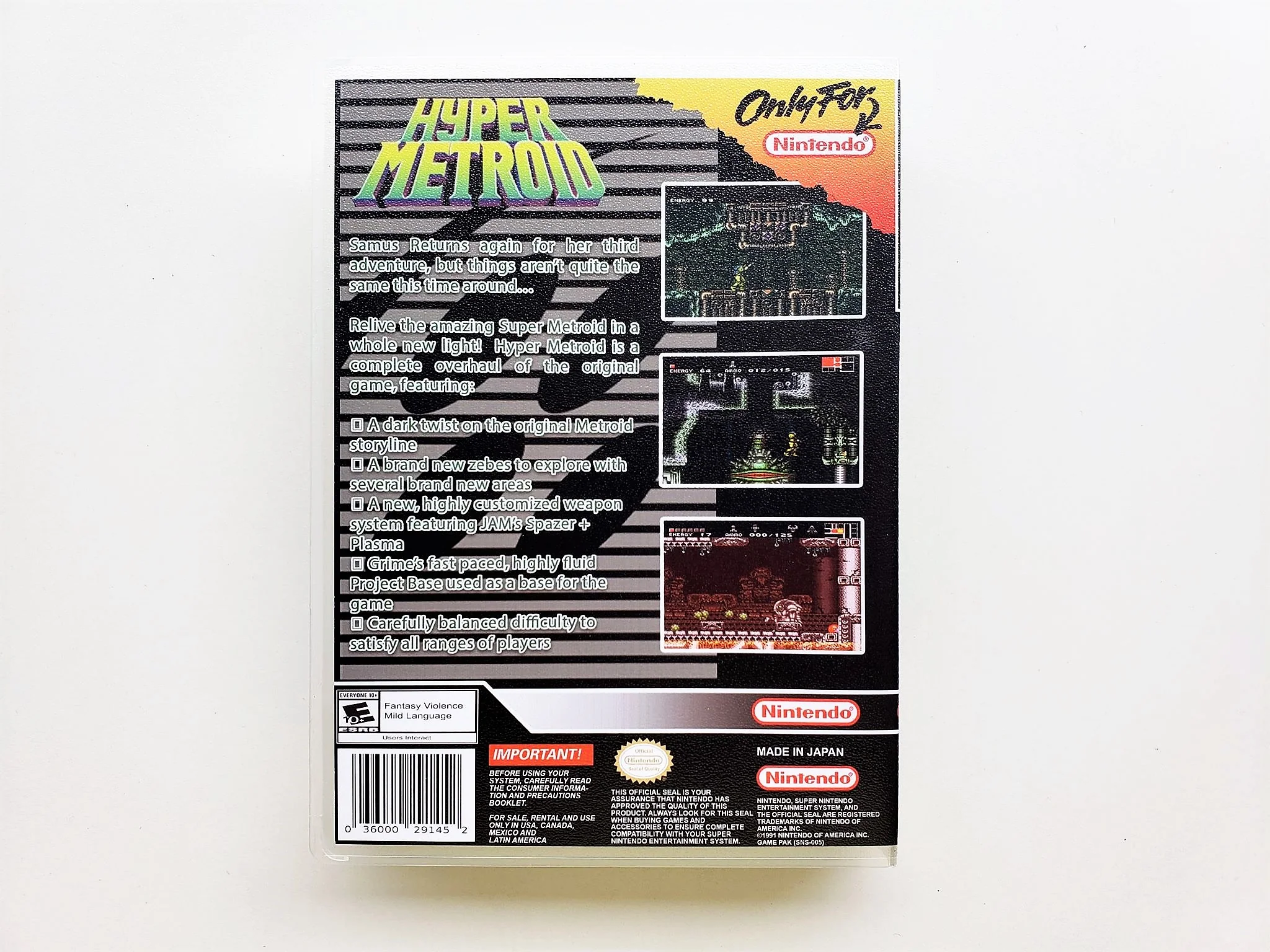 Hyper Metroid - (Super Nintendo SNES) - Image 2
