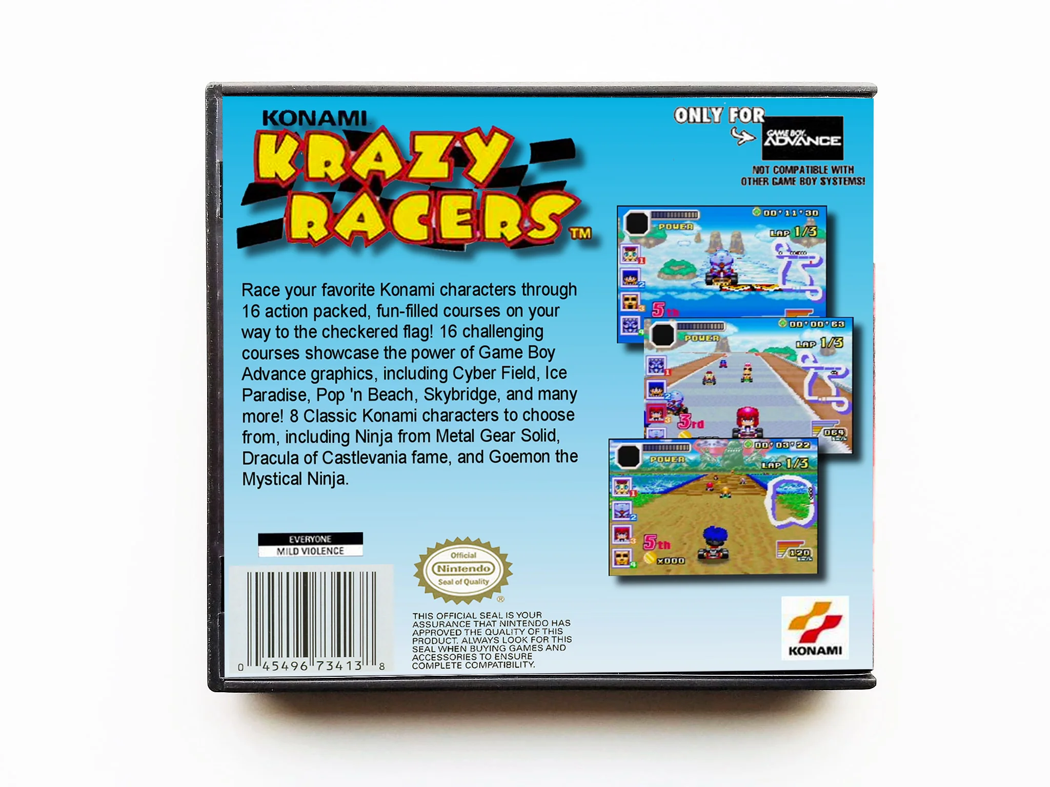 Konami Krazy Racers (Gameboy Advance GBA) - Image 2