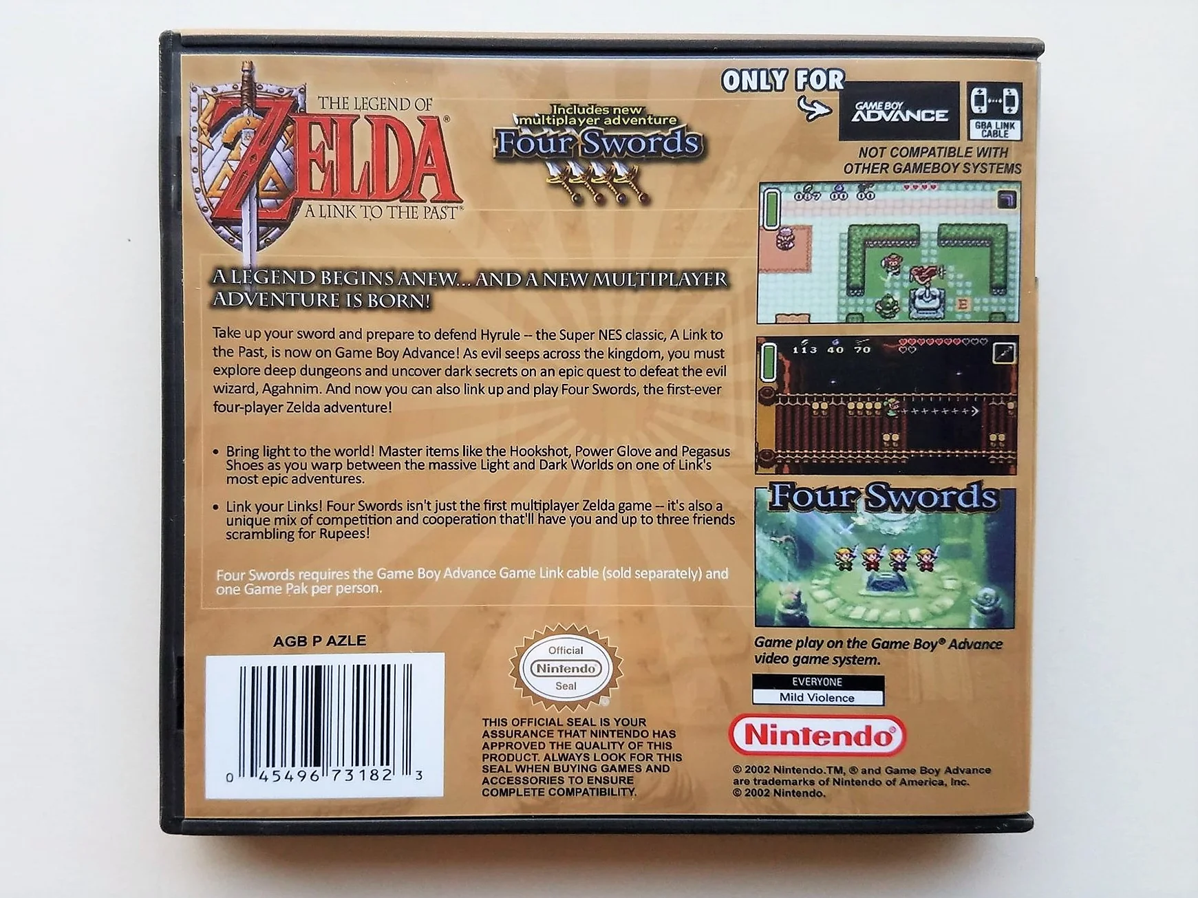 Legend of Zelda Link to the Past / Four Swords (Gameboy Advance GBA) - Image 2