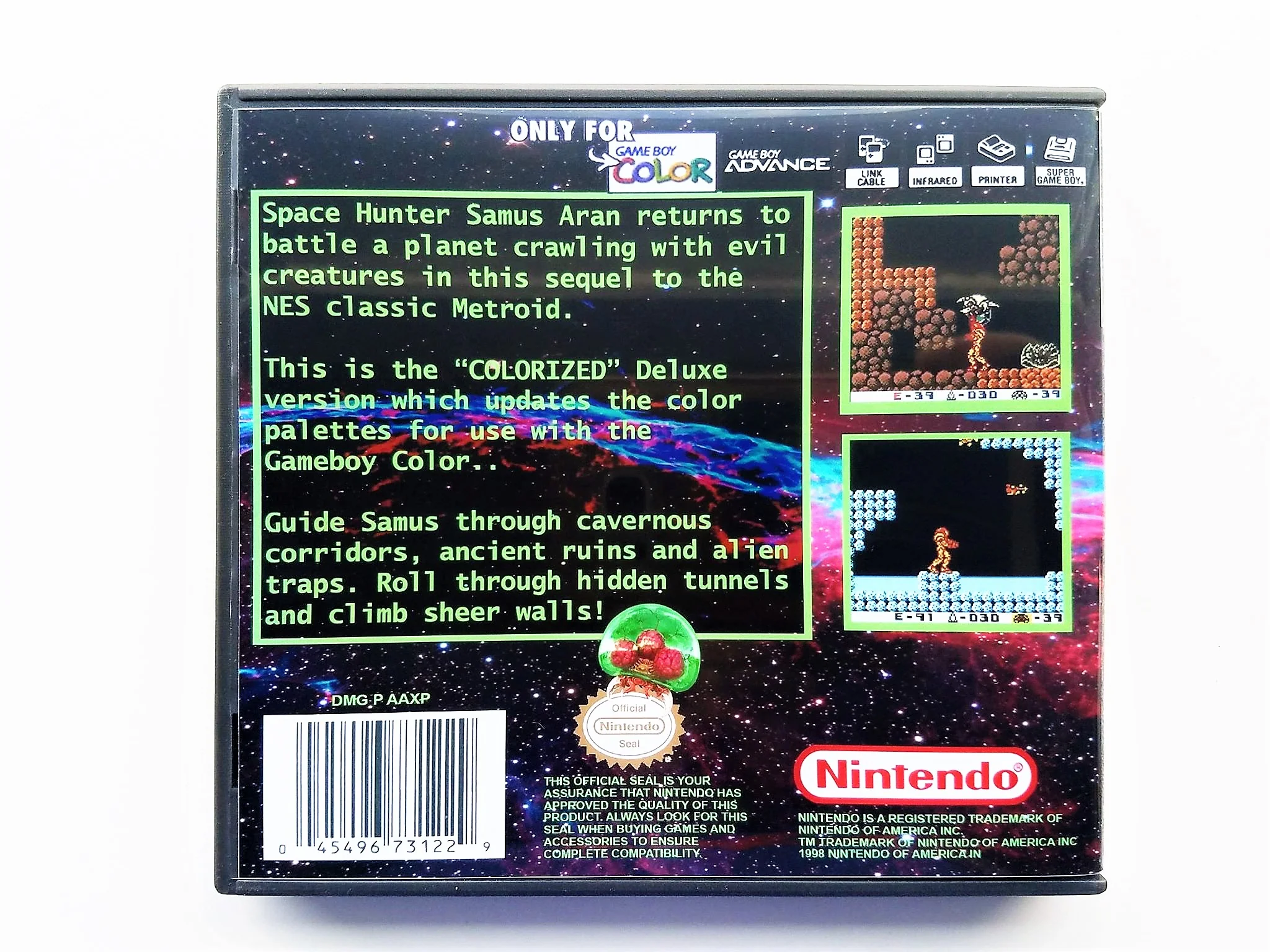 Metroid II 2 DX 'Color Update' (Gameboy Color GBC) - Image 2