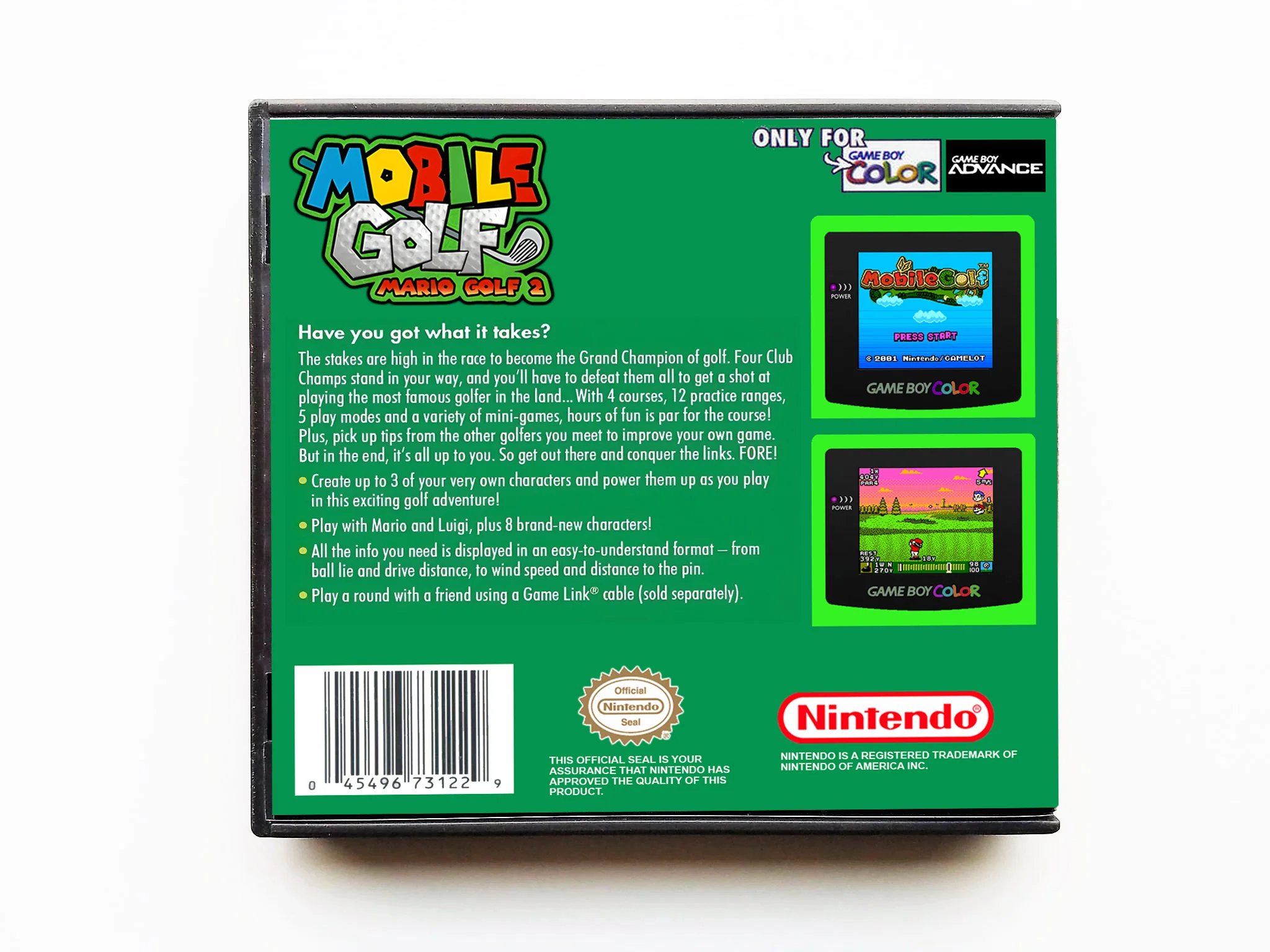 Mario Golf 2 - Mobile Golf (Gameboy Color GBC) - Image 2