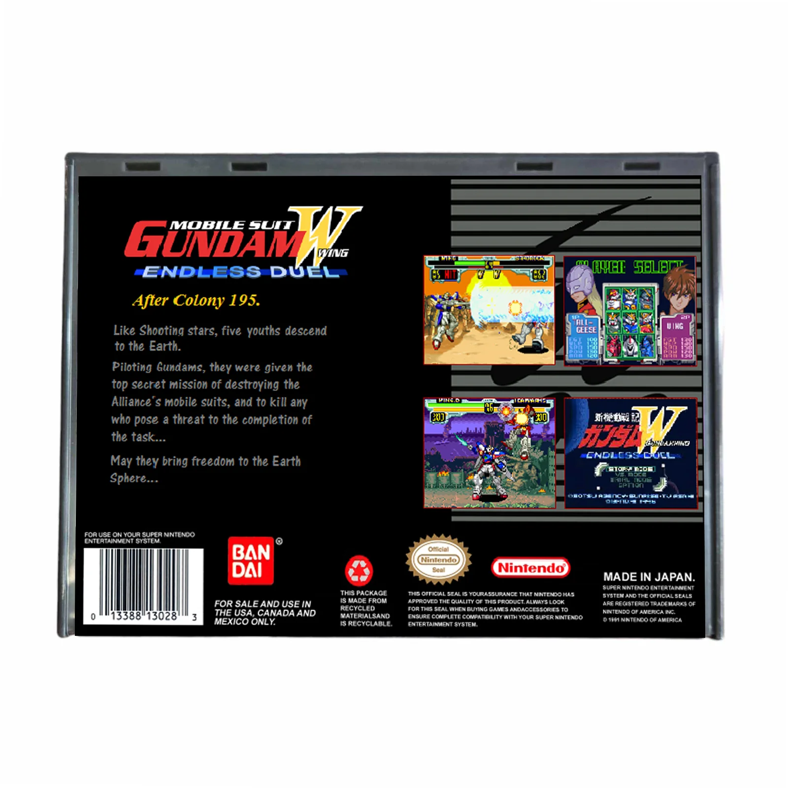 Mobile Suit Gundam Wing Endless Duel - (Super Nintendo SNES) - Image 2