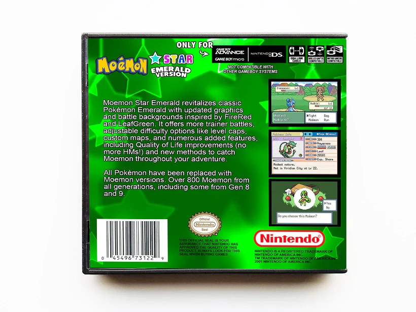 Moemon Star Emerald Alt Cover (GBA) Pokemon - Image 2
