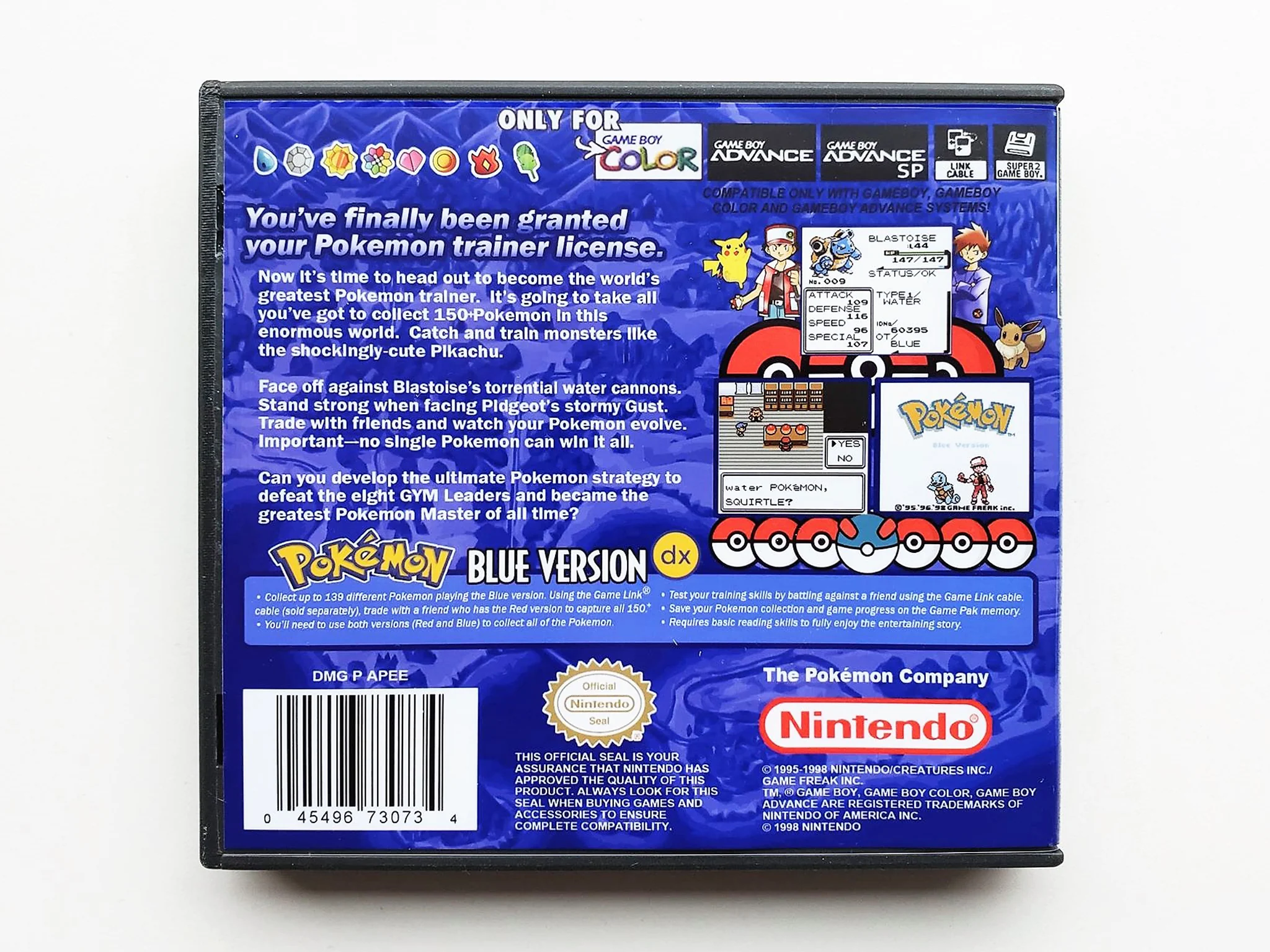 Pokemon Blue DX "Full Color" (Gameboy Color GBC) - Image 2