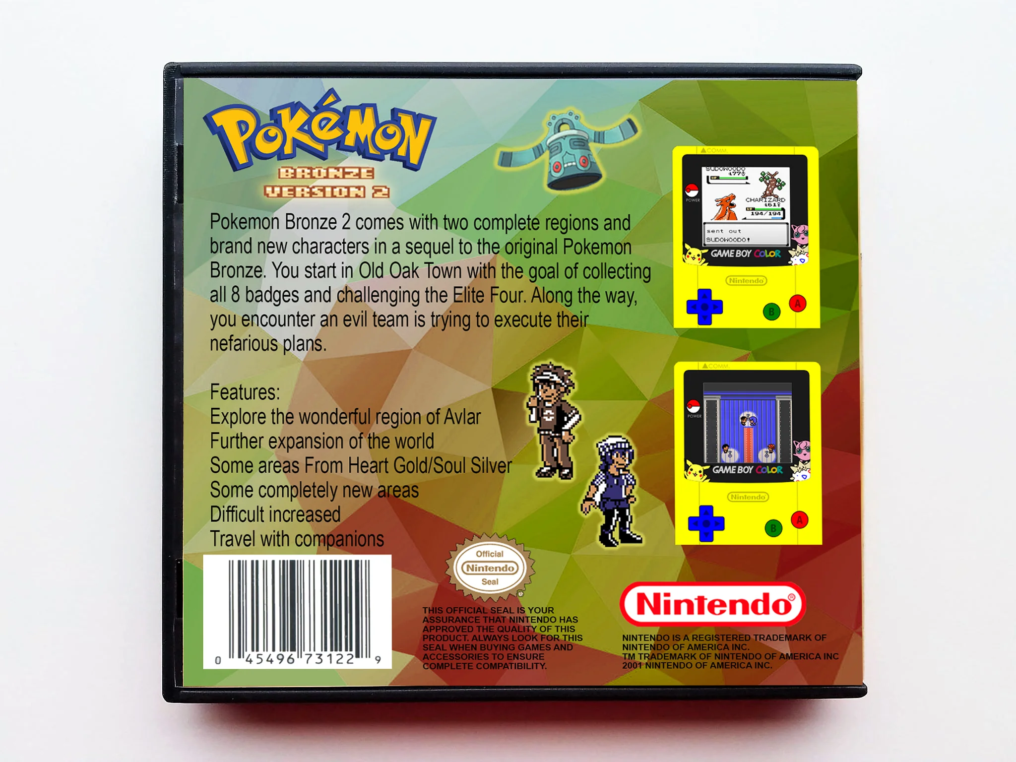 Pokemon Bronze 2 (Gameboy Color GBC) - Image 2