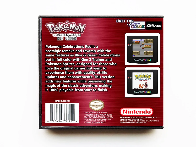 Pokemon Celebrations Red (Gameboy Color GBC) - Image 2