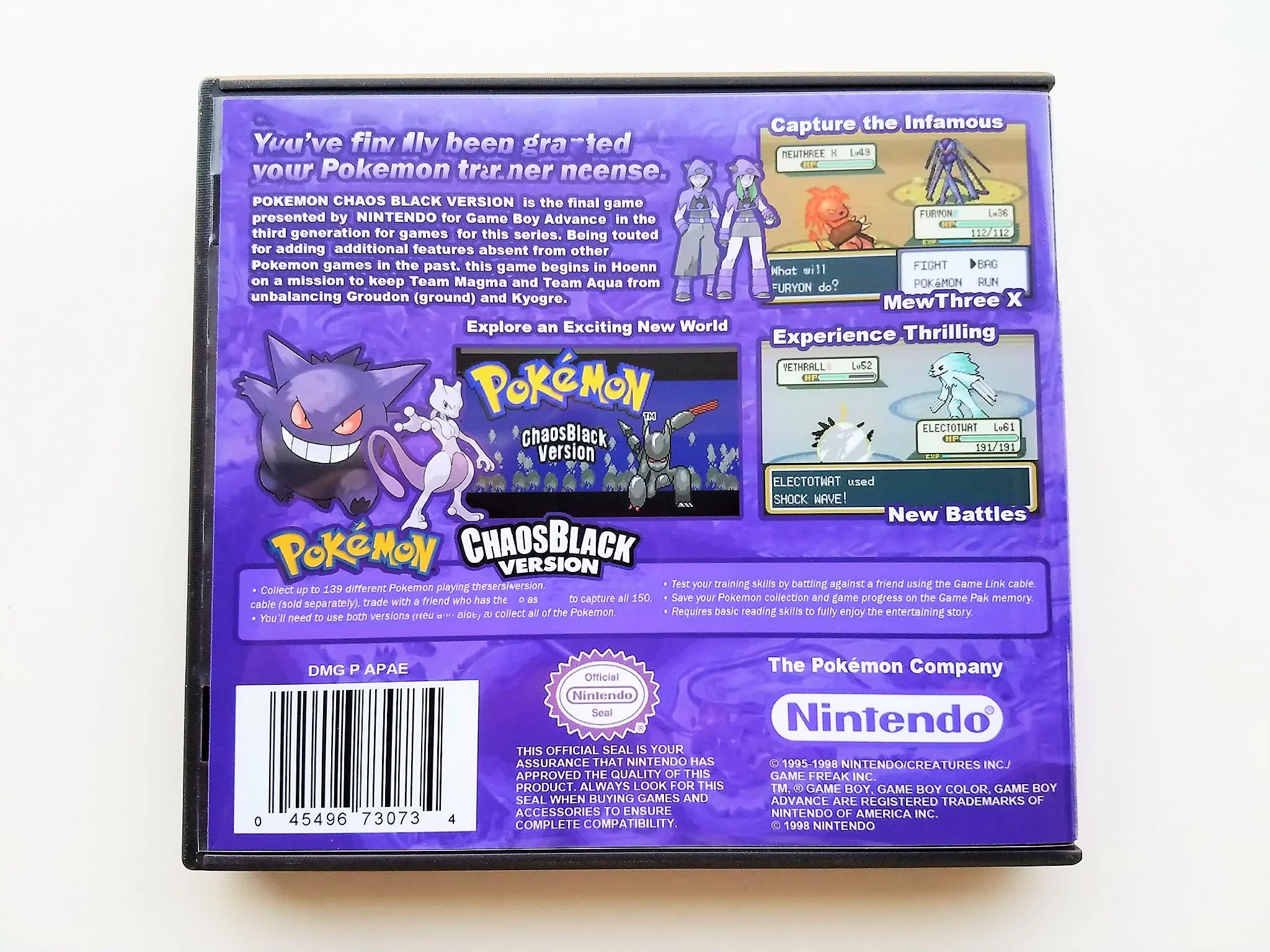 Pokemon Chaos Black (Gameboy Advance GBA) - Image 2