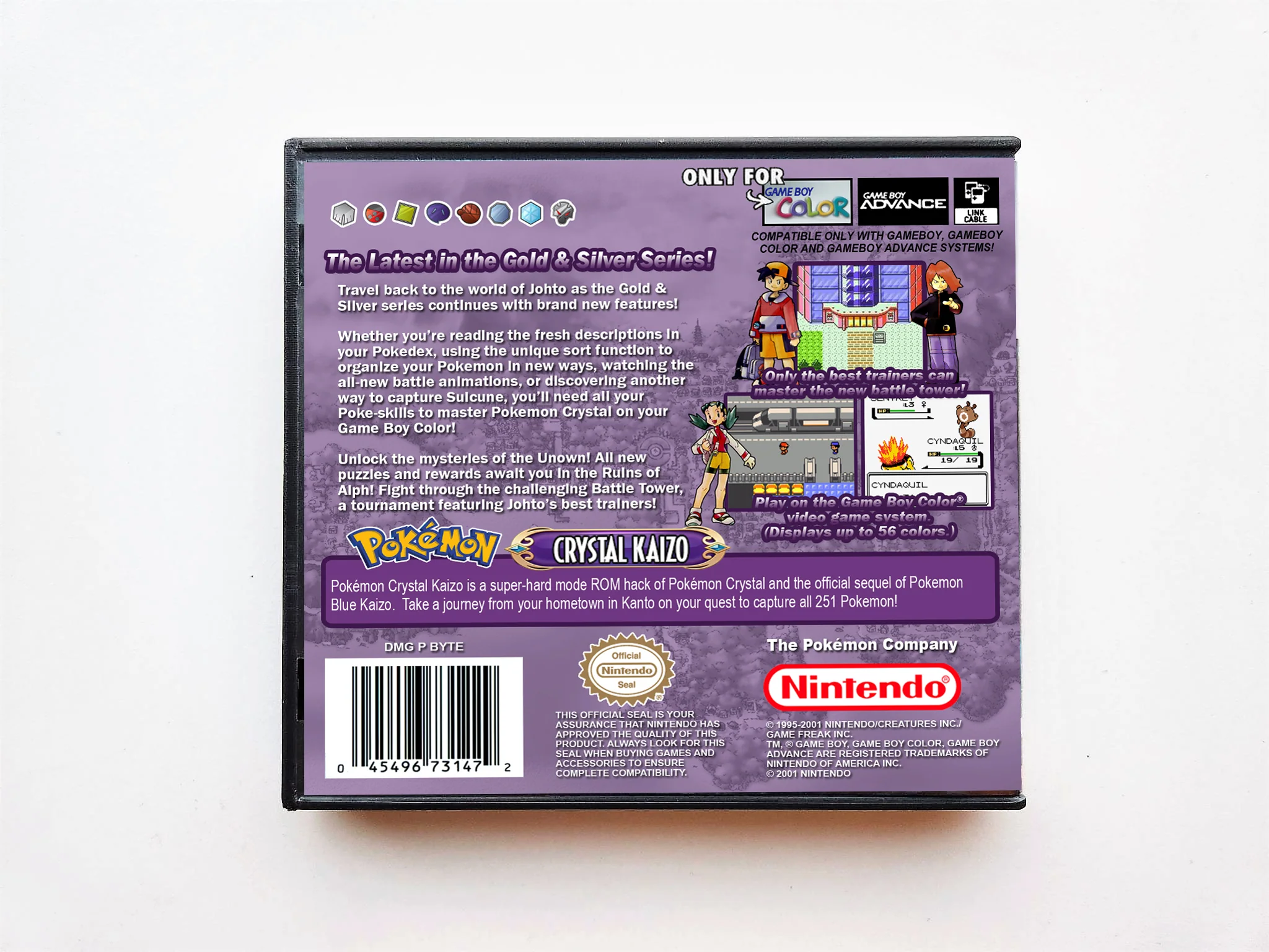 Pokemon Crystal Kaizo (Gameboy Color GBC) - Image 2