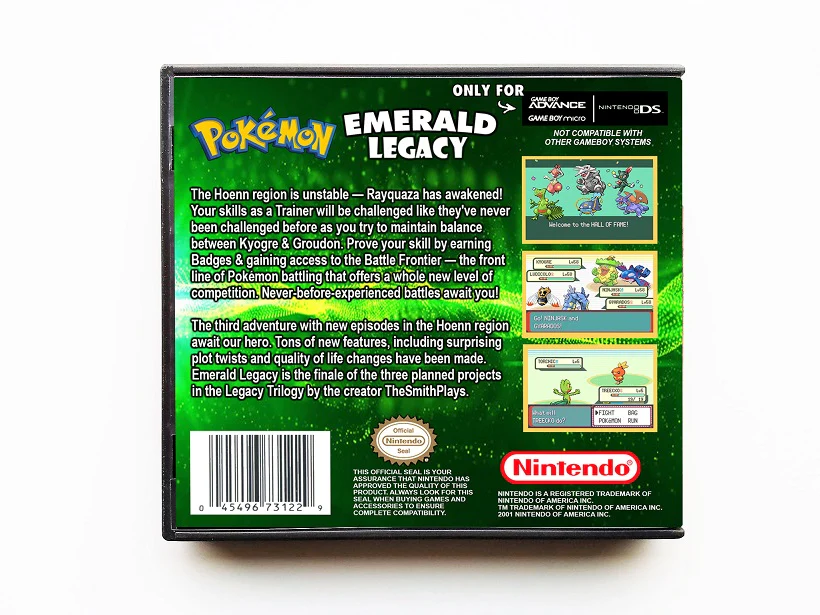 Pokemon Emerald Legacy (Gameboy Advance GBA) - Image 2