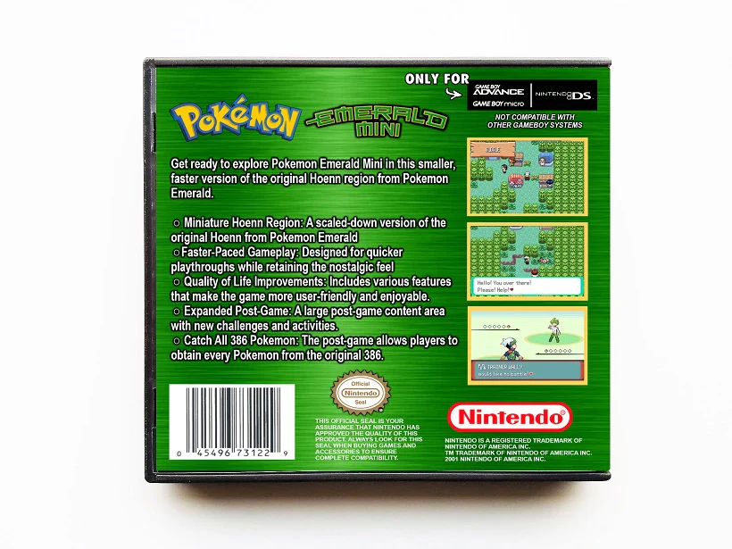 Pokemon Emerald Mini (Gameboy Advance GBA) - Image 2