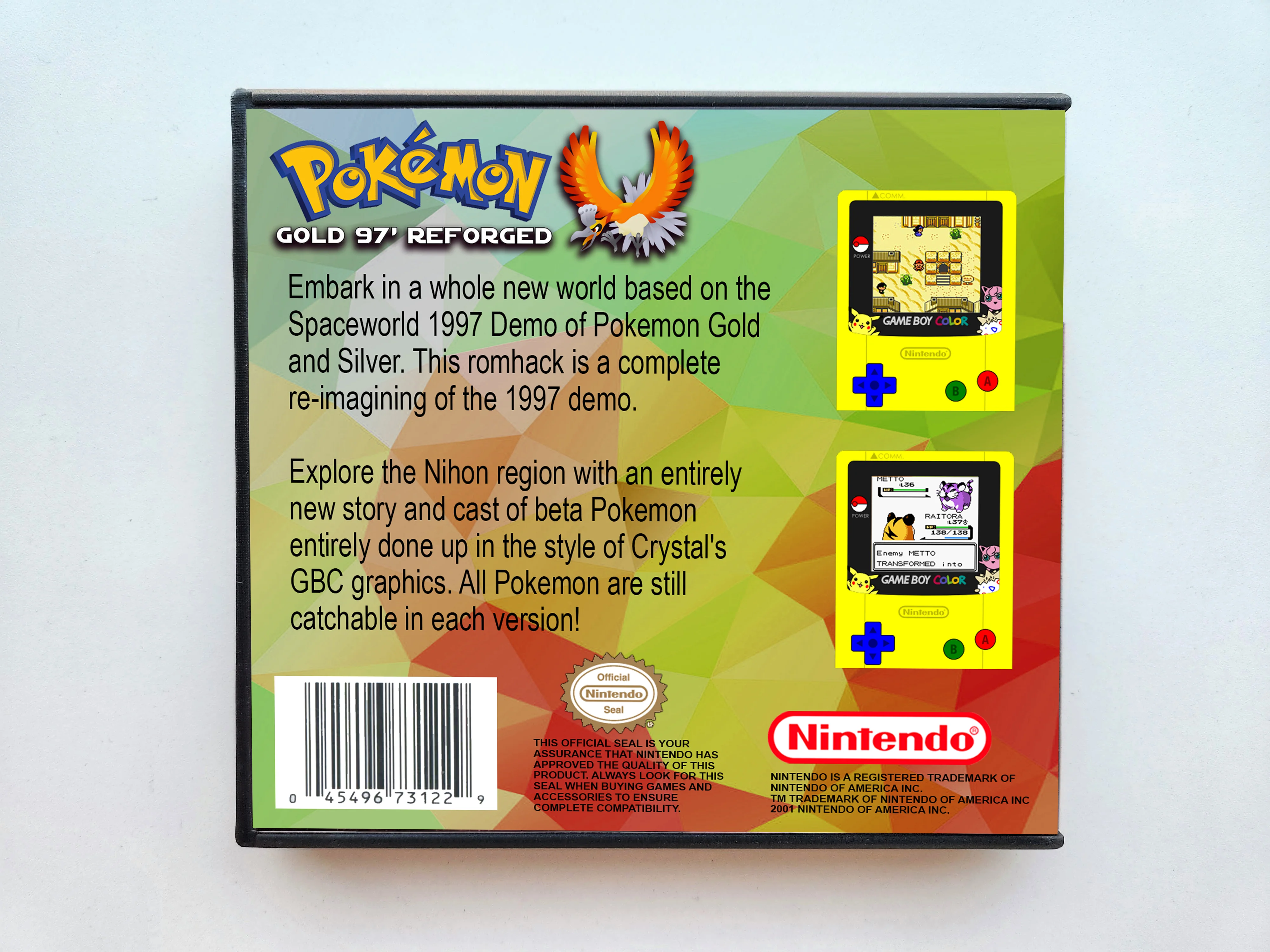 Pokemon Gold 97 Reforged (Gameboy Color GBC) - Image 2