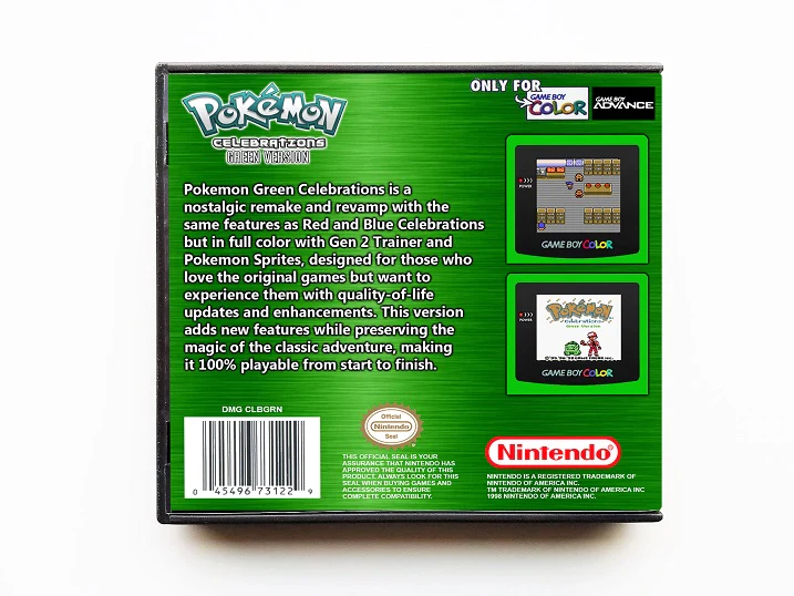 Pokemon Green Celebrations (Gameboy Color GBC) - Image 2