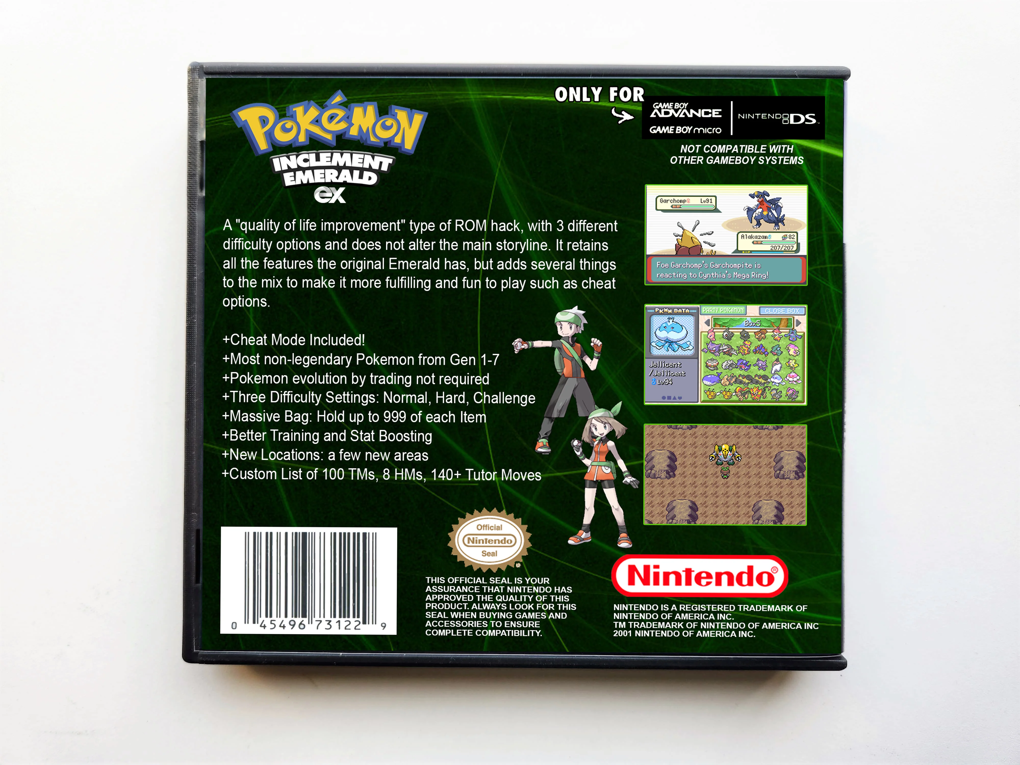 Pokemon Inclement Emerald EX *Cheat Mode* (Gameboy Advance GBA) - Image 2