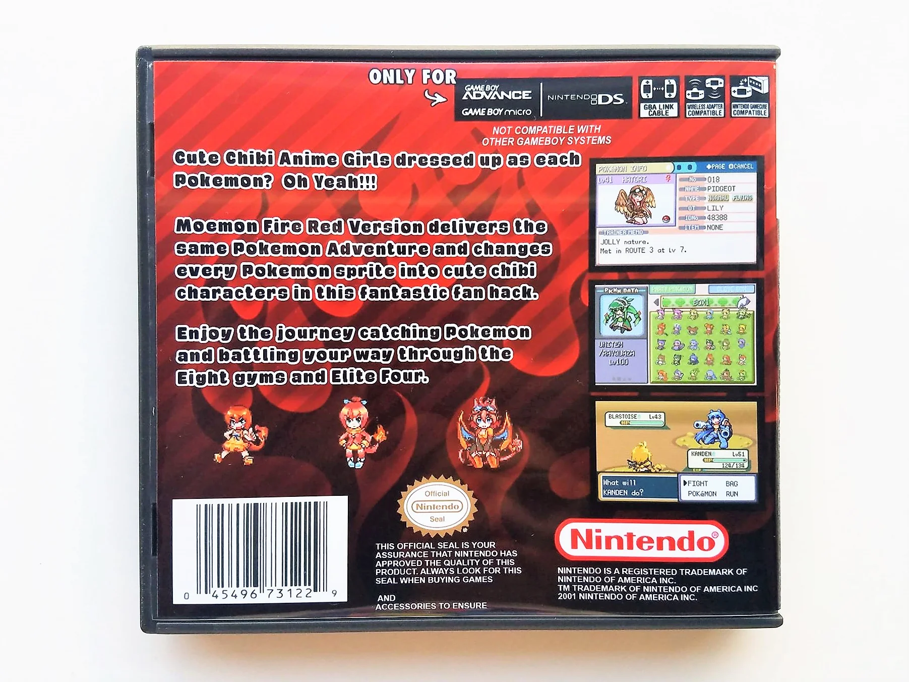 Pokemon Moemon Fire Red (Gameboy Advance GBA) - Image 2