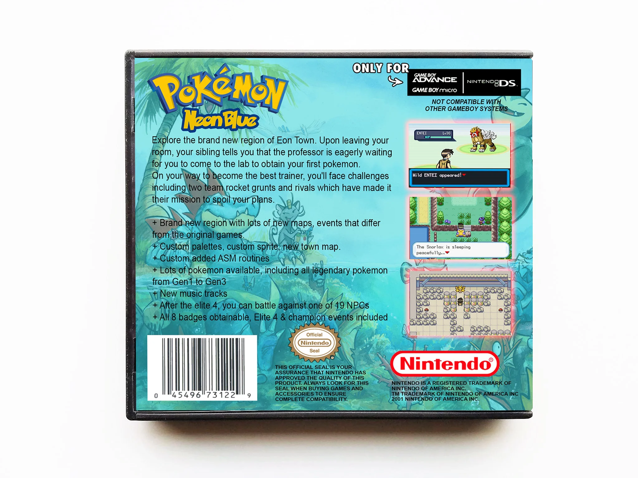 Pokemon Neon Blue (Gameboy Advance GBA) - Image 2