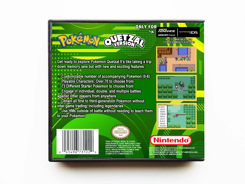 Pokemon Quetzal Emerald (Gameboy Advance GBA) - Image 2