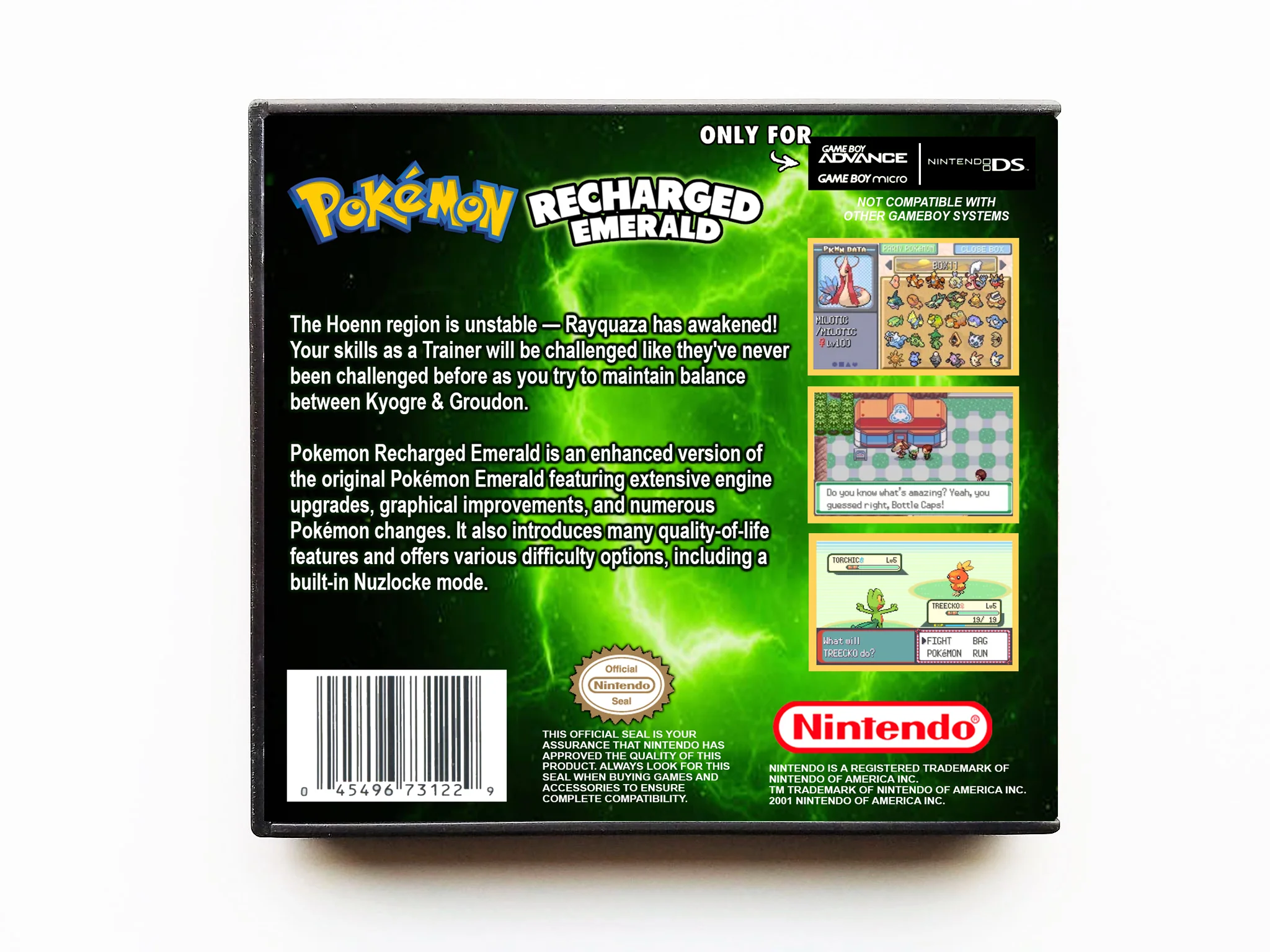 Pokemon Recharged Emerald (Gameboy Advance GBA) - Image 2