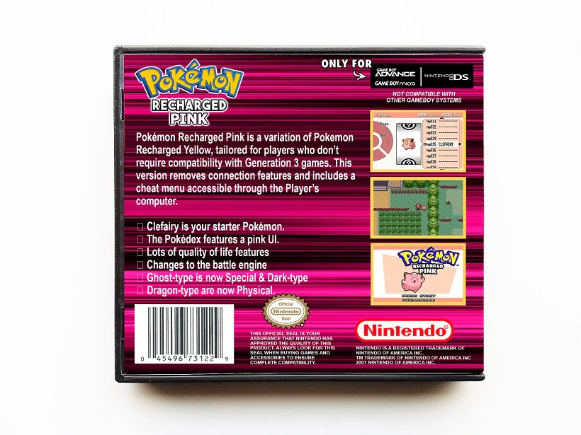 Pokemon Recharged Pink (Gameboy Advance GBA) - Image 2
