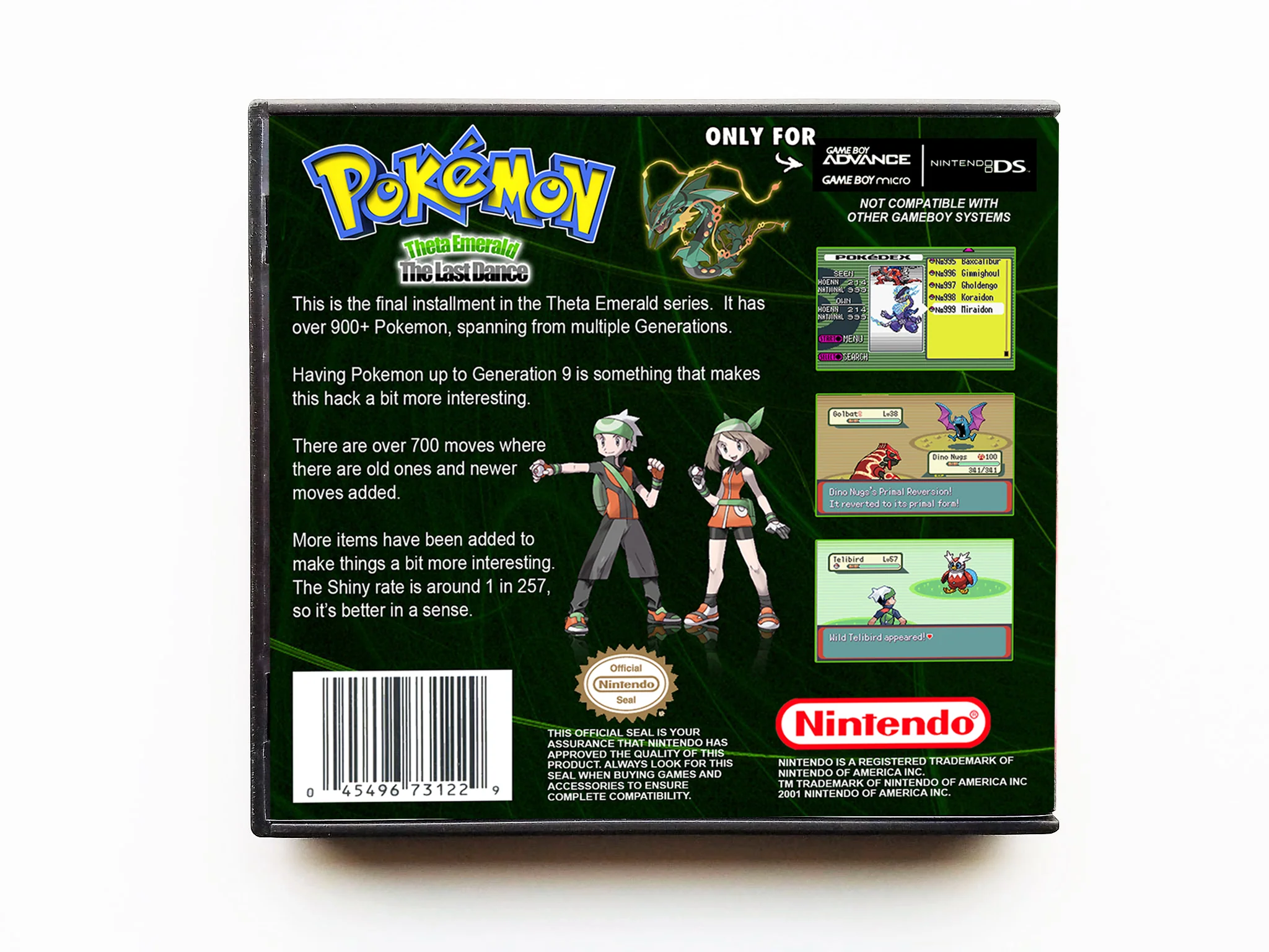 Pokemon Theta Emerald The Last Dance (Gameboy Advance GBA) - Image 2