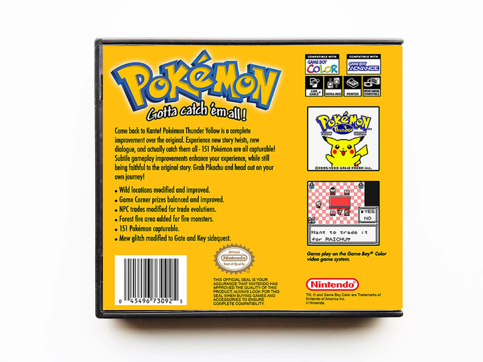 Pokemon Yellow Thunder (Gameboy GB) - Image 2