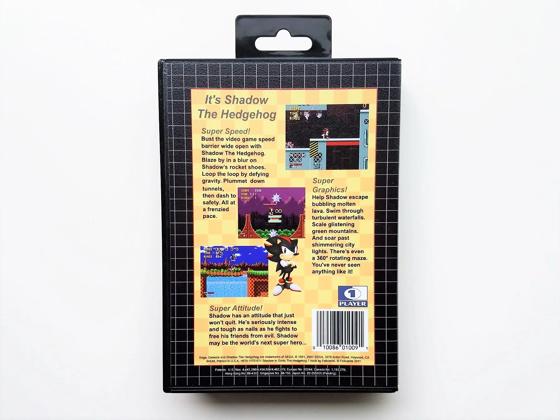 Shadow The Hedgehog - Sonic Mod - (Sega Genesis) - Image 2