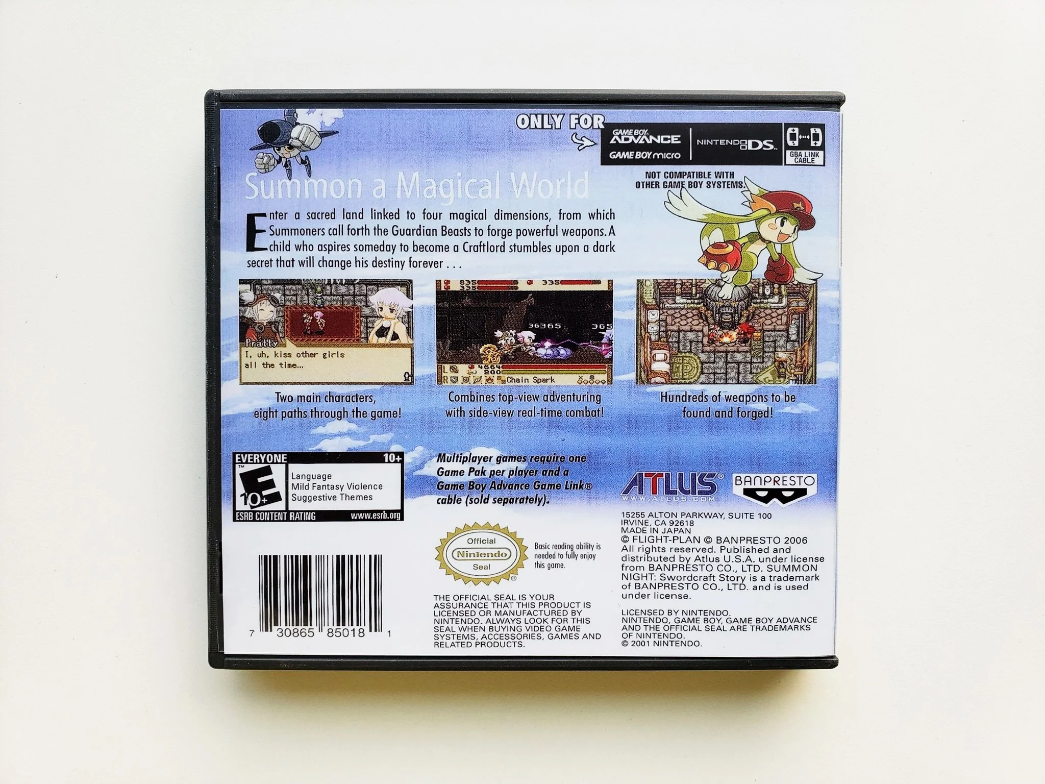 Summon Night Swordcraft Story 1 & 2 (Gameboy Advance GBA) - Image 2