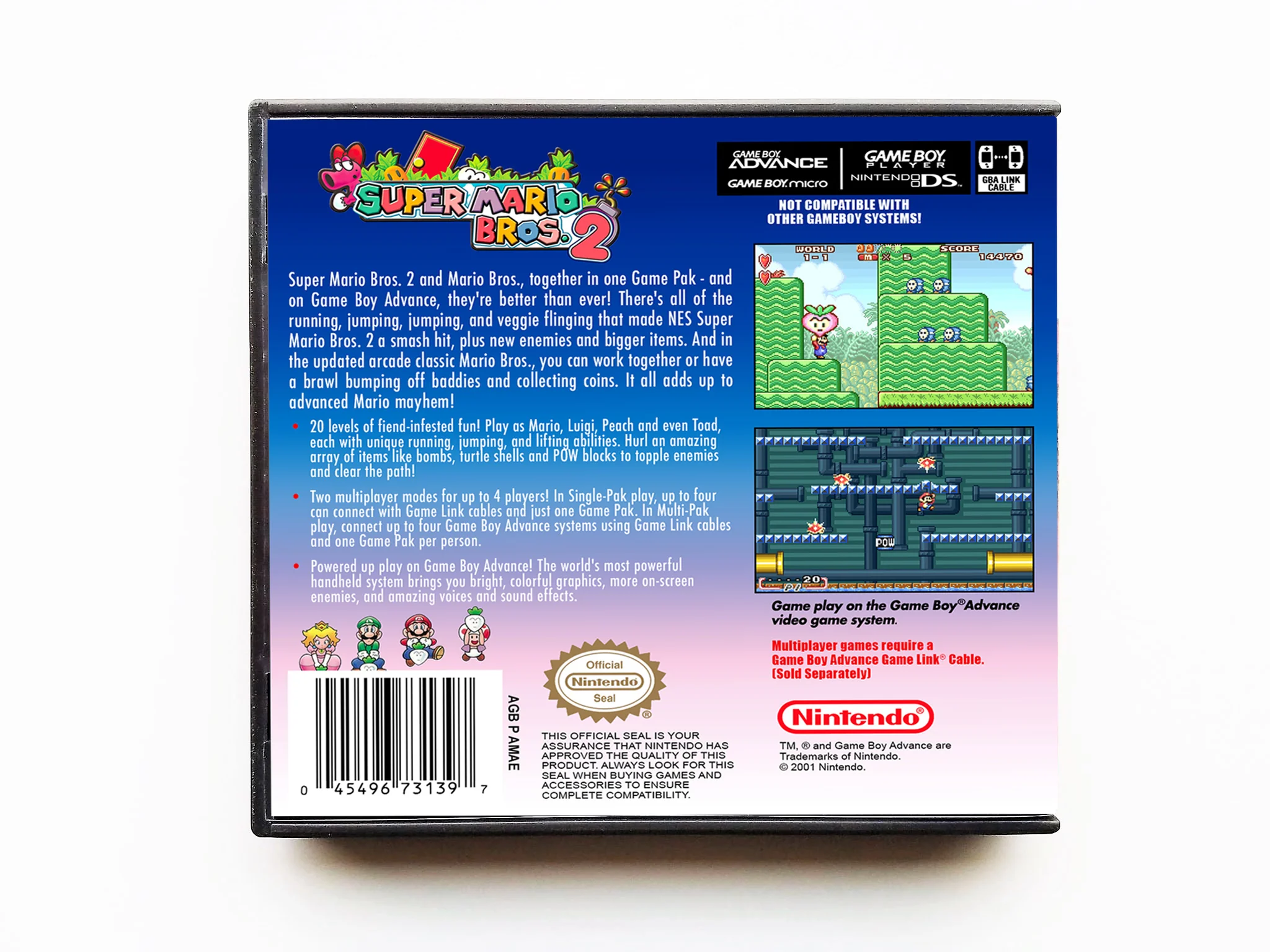 Super Mario Advance (Two Games in One - Gameboy Advance GBA) - Image 2