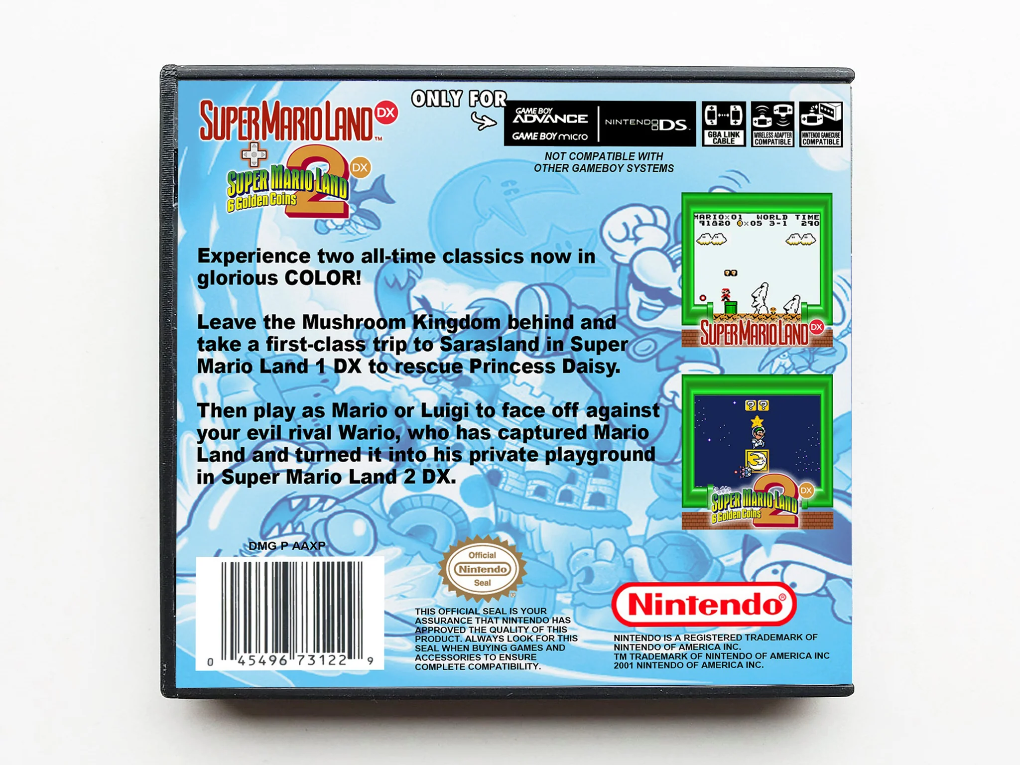 Super Mario Land 1 & 2 DX (Gameboy Advance GBA) - Image 2