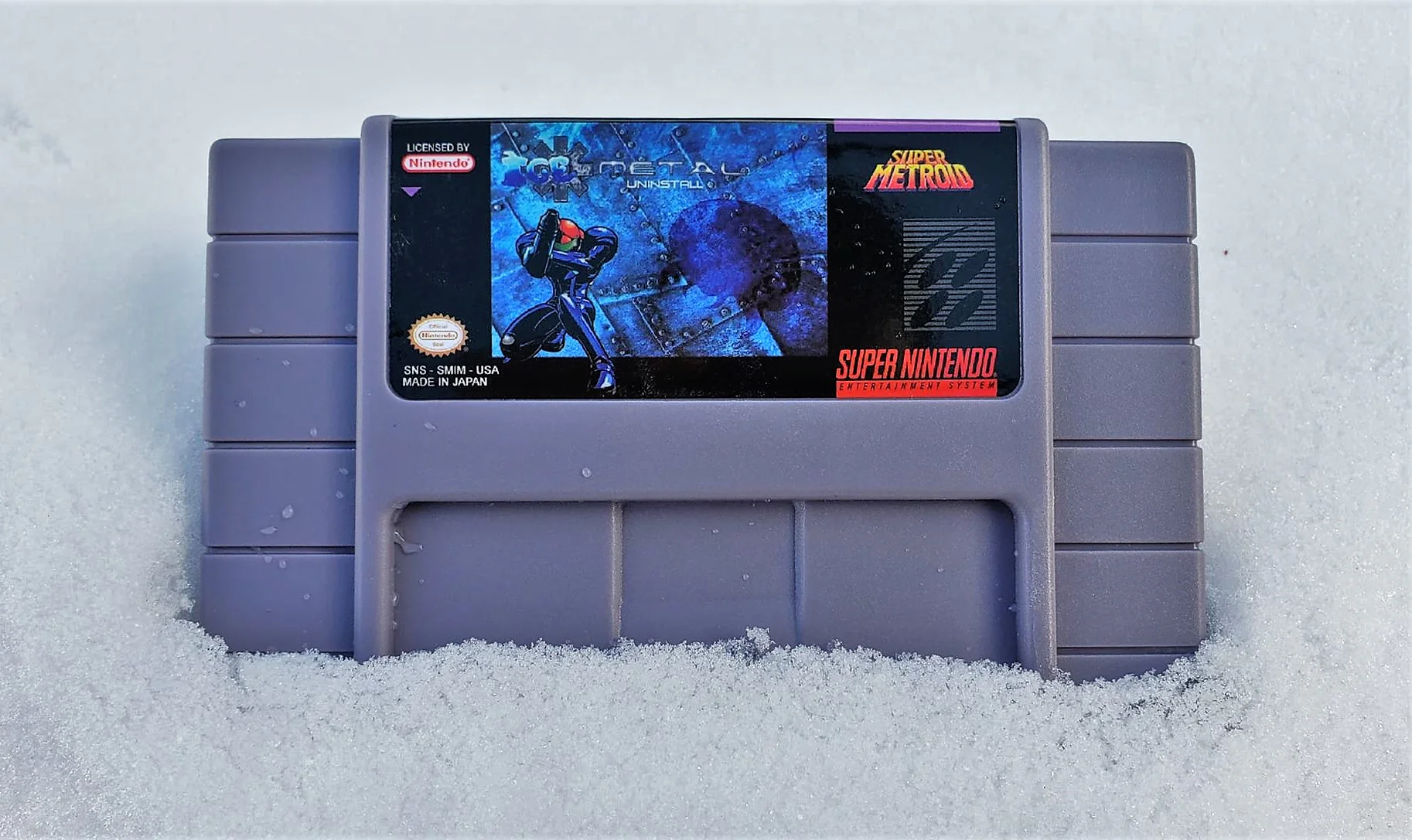 Super Metroid Ice Metal Uninstall - (Super Nintendo SNES) - Image 4