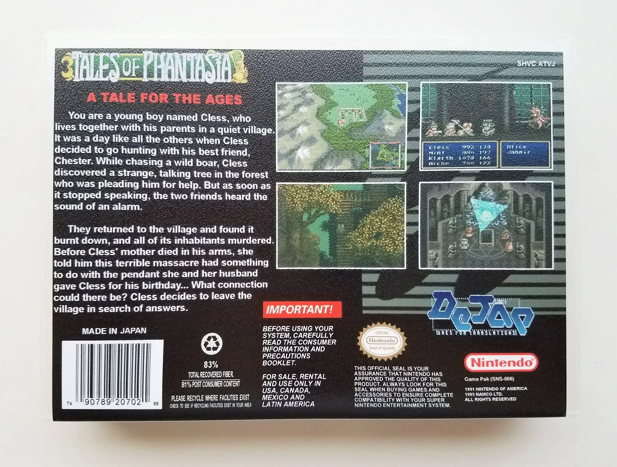 Tales of Phantasia - (Super Nintendo SNES) - Image 2