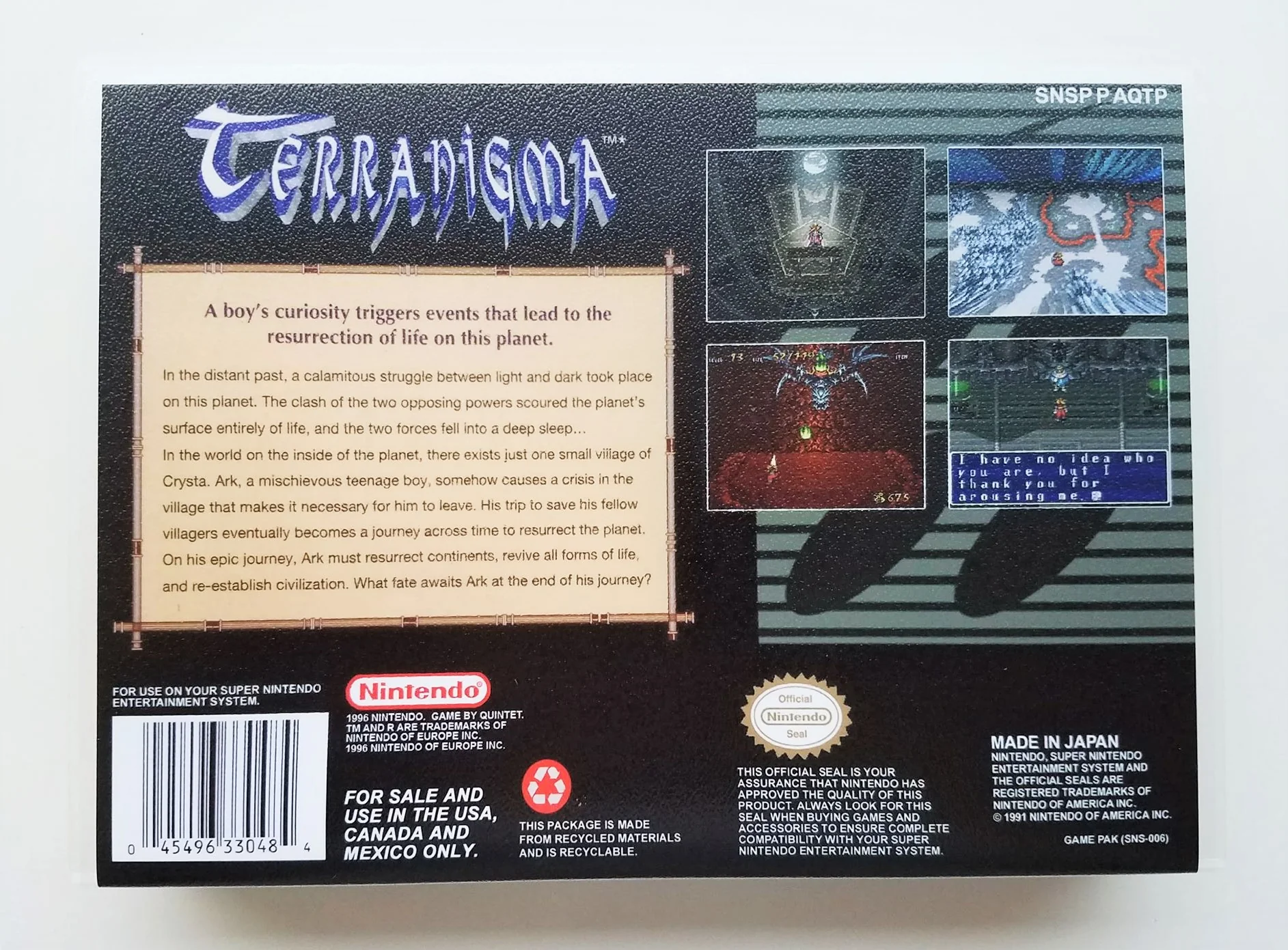 Terranigma - (Super Nintendo SNES) - Image 2