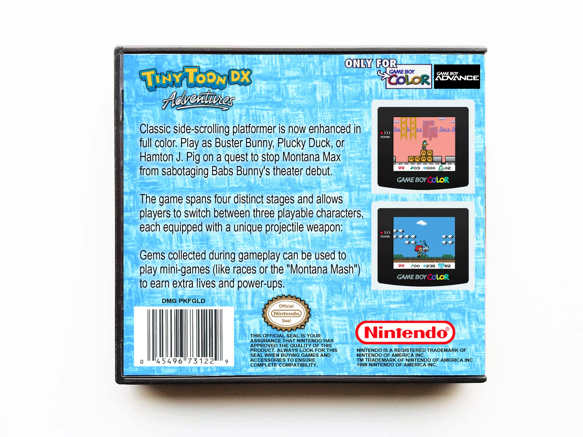 Tiny Toon Adventure DX Babs Big Break "Full Color" (Gameboy Color GBC) - Image 3