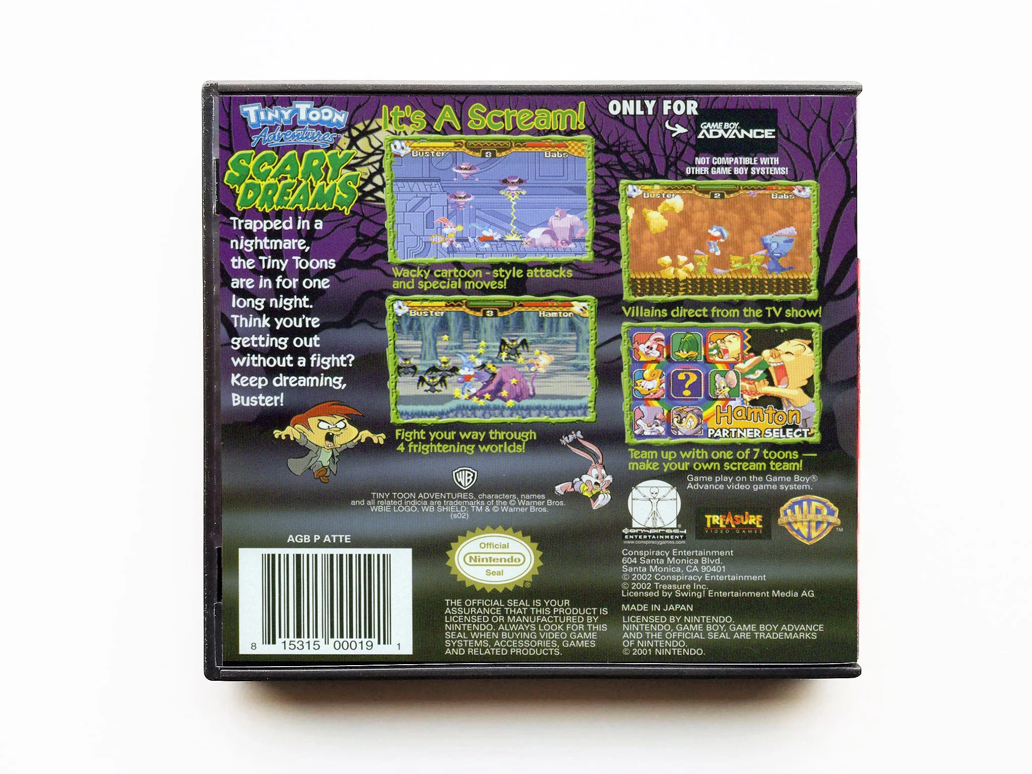 Tiny Toons Adventure Scary Dreams (Gameboy Advance GBA) - Image 2