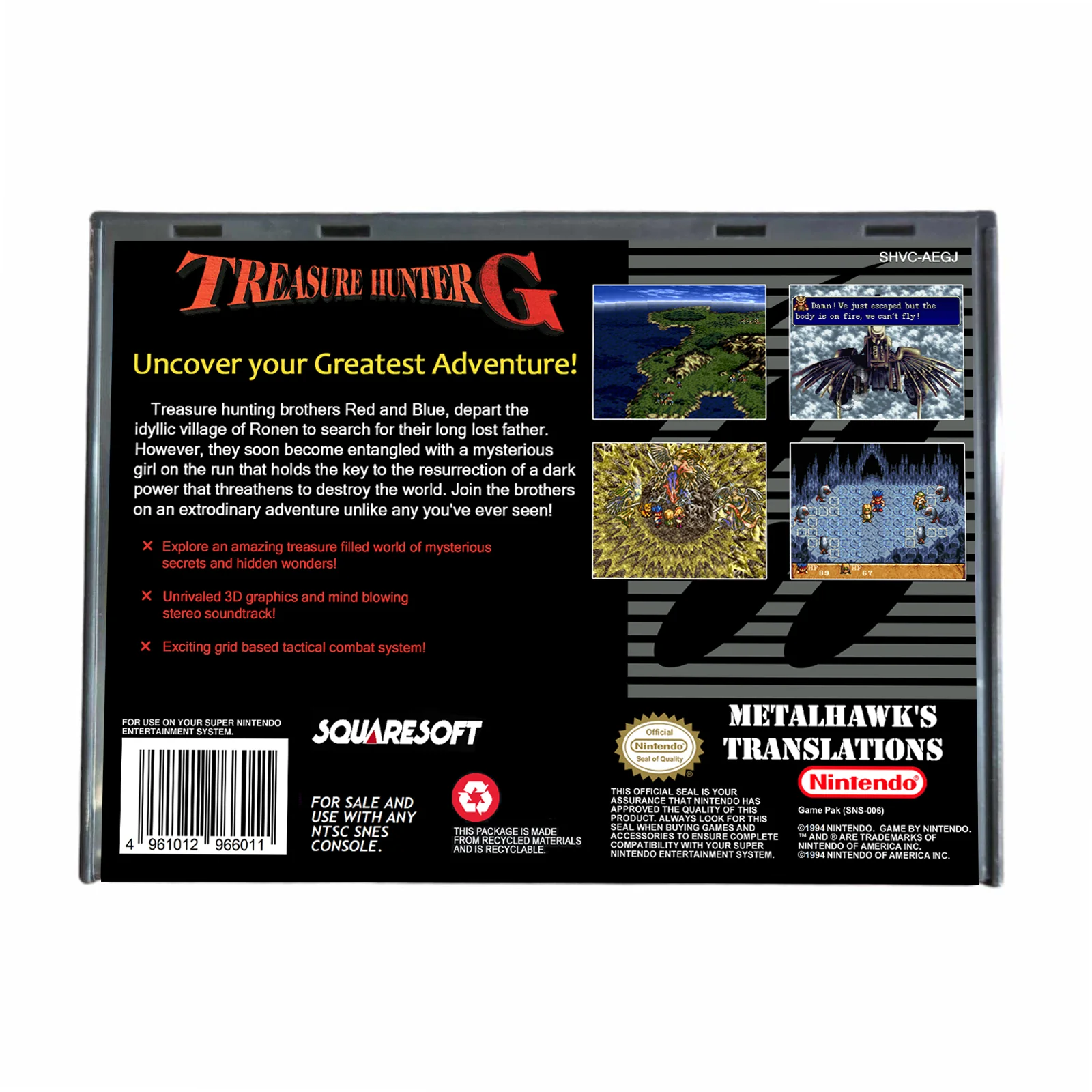 Treasure Hunter G - (Super Nintendo SNES) - Image 2
